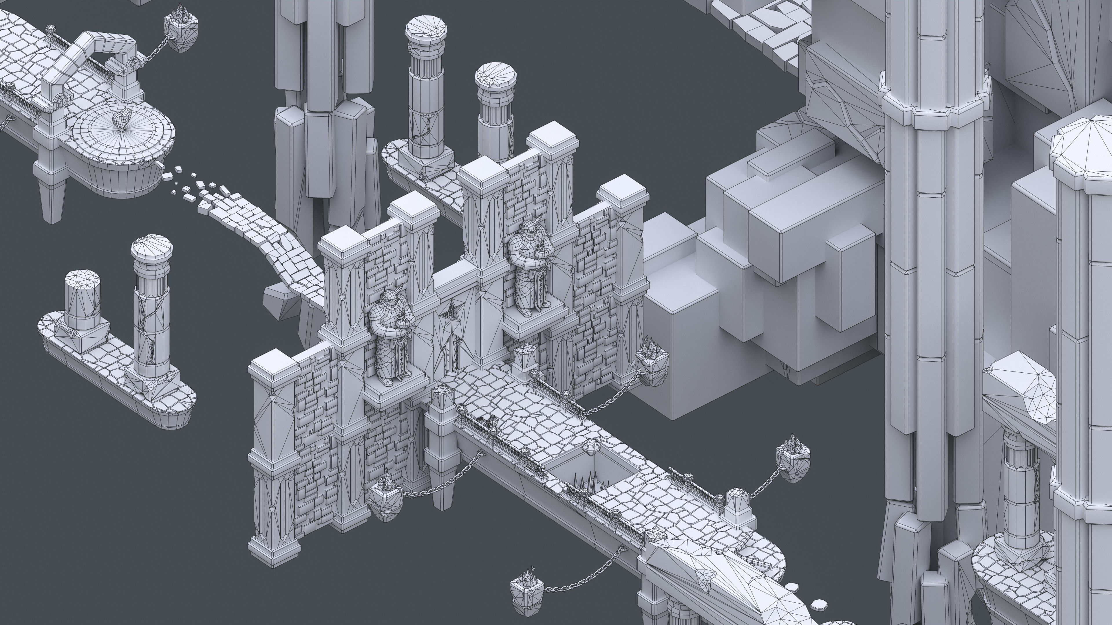 Platformer 8 Underworld Low-poly 3D model_39