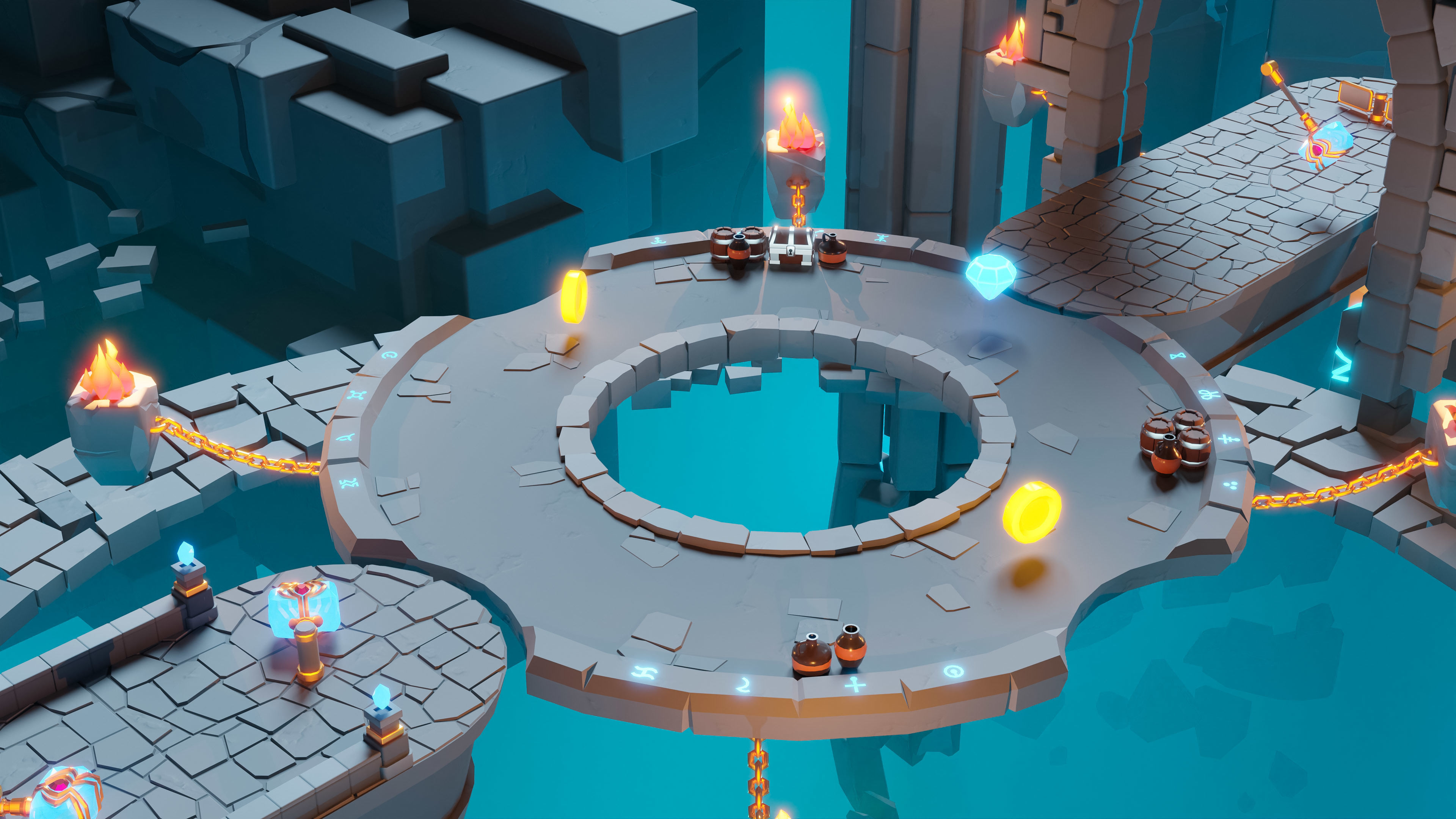 Platformer 8 Underworld Low-poly 3D model_13