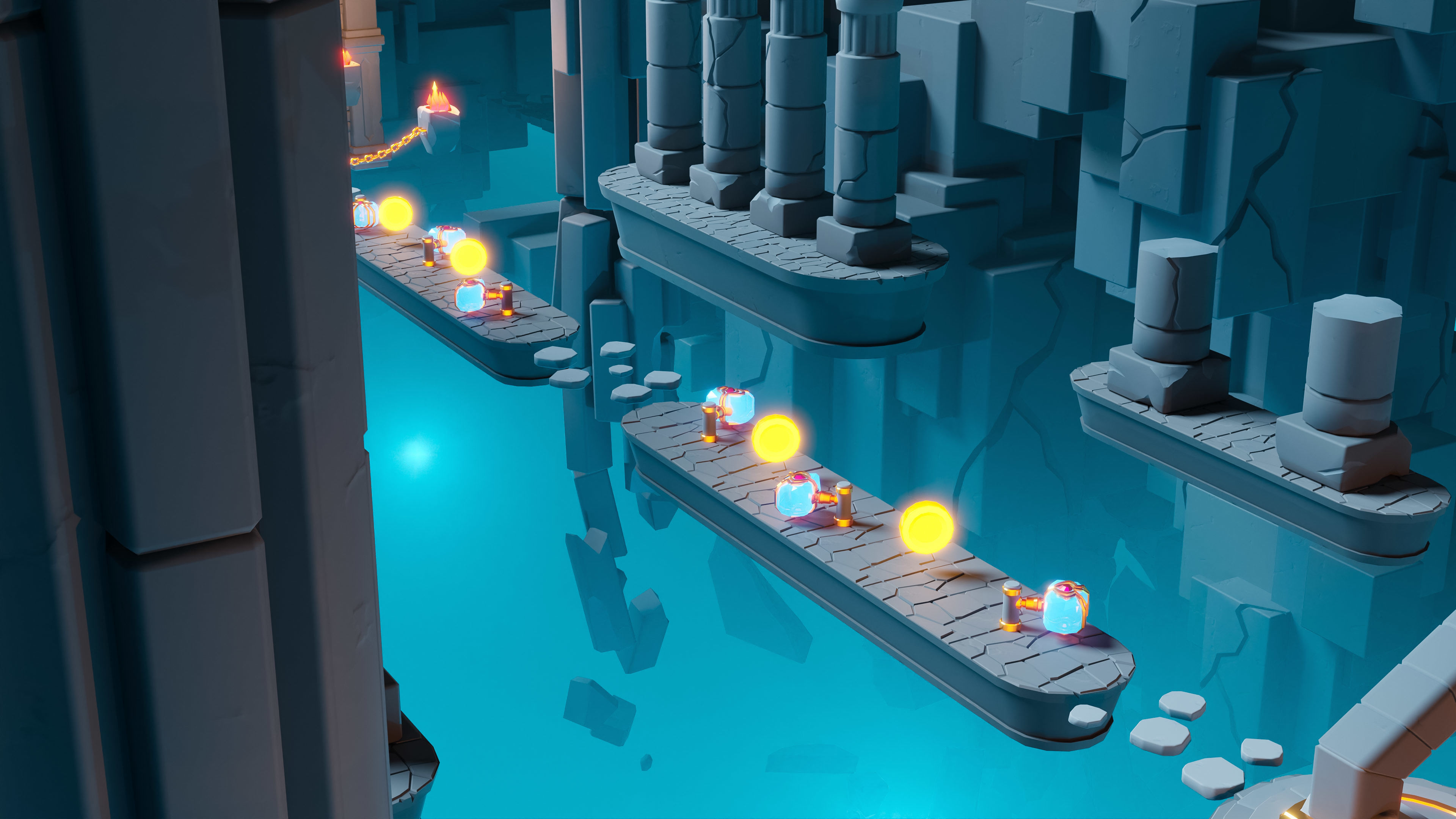 Platformer 8 Underworld Low-poly 3D model_27