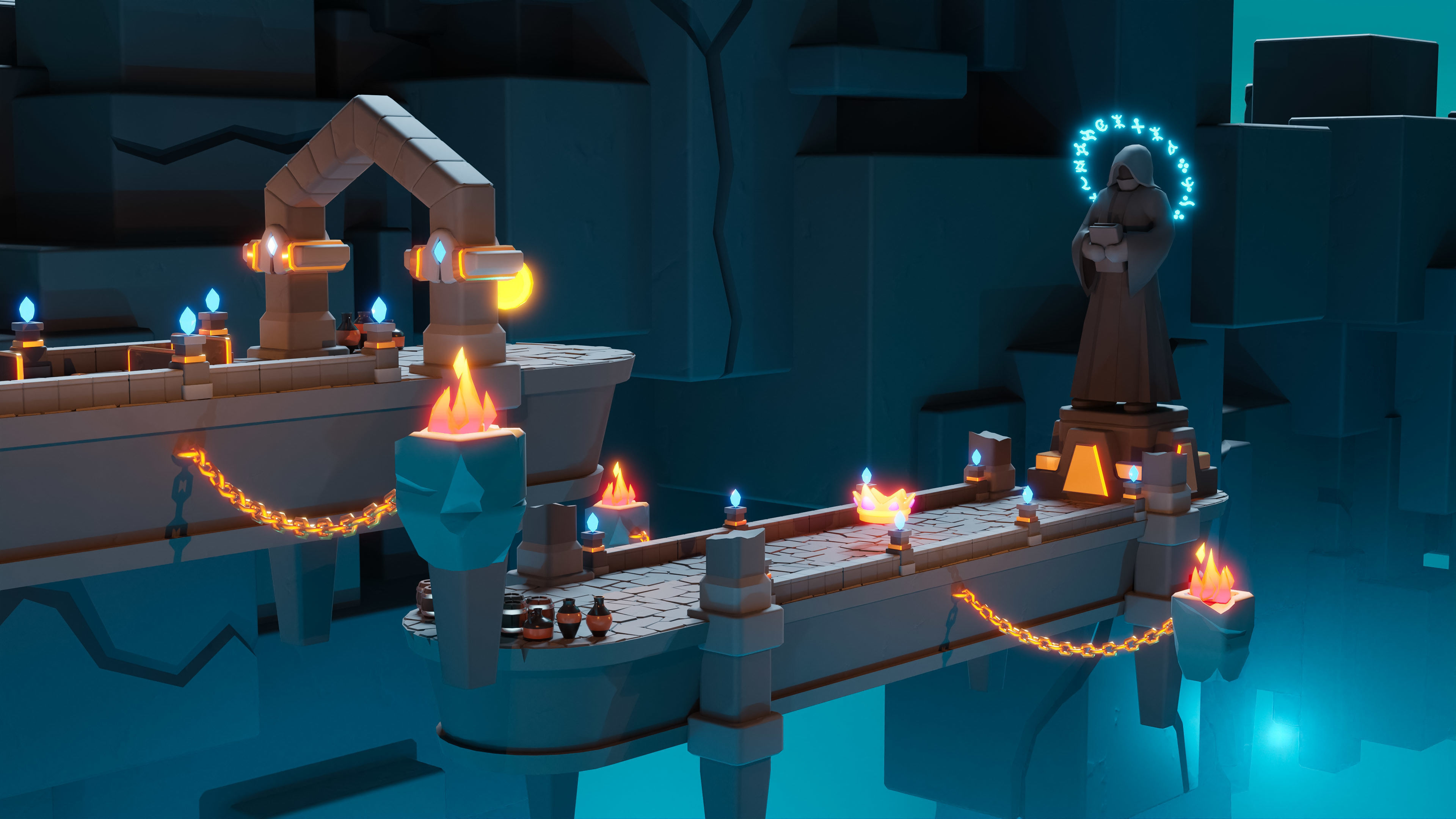 Platformer 8 Underworld Low-poly 3D model_32