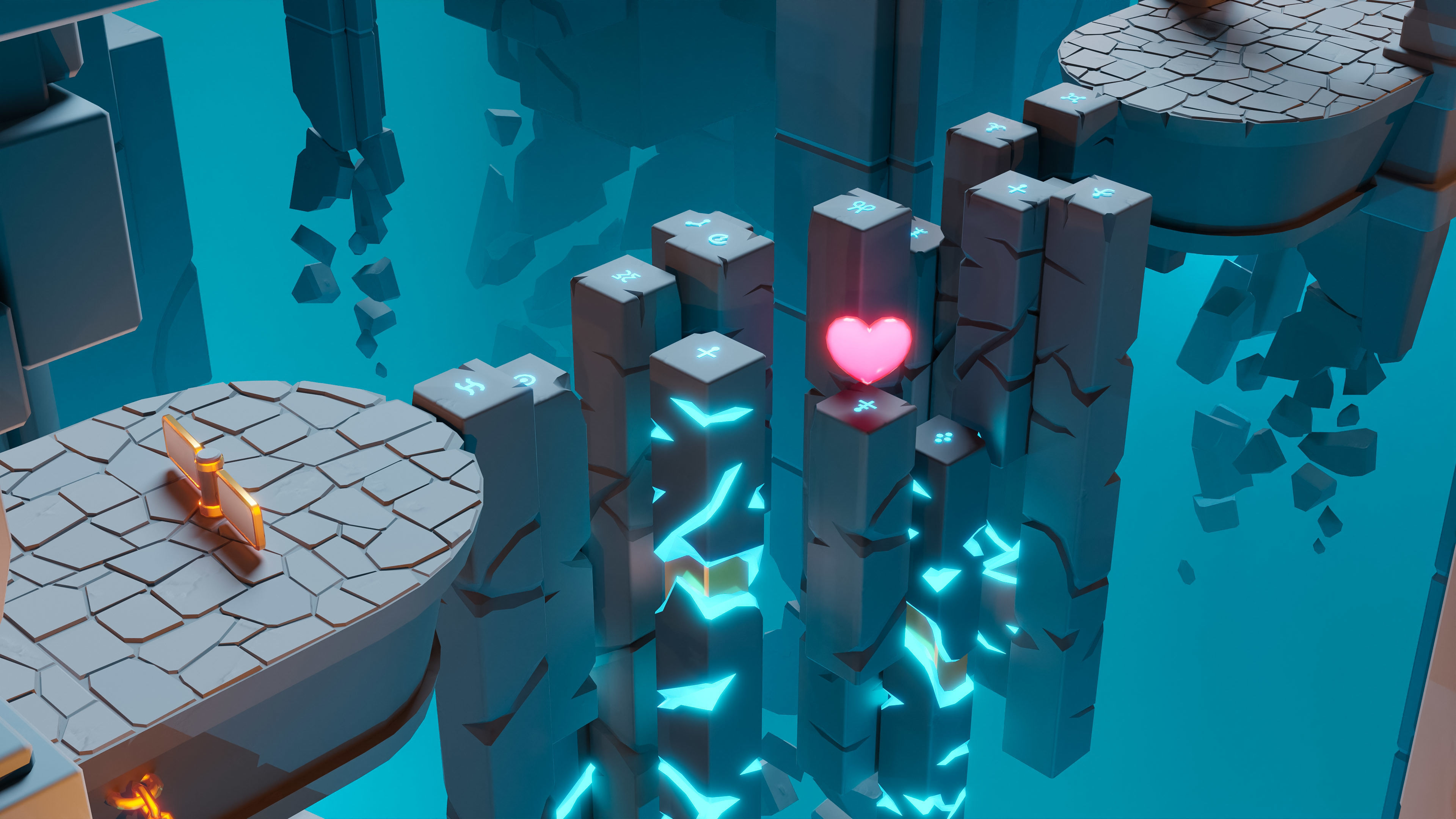 Platformer 8 Underworld Low-poly 3D model_14