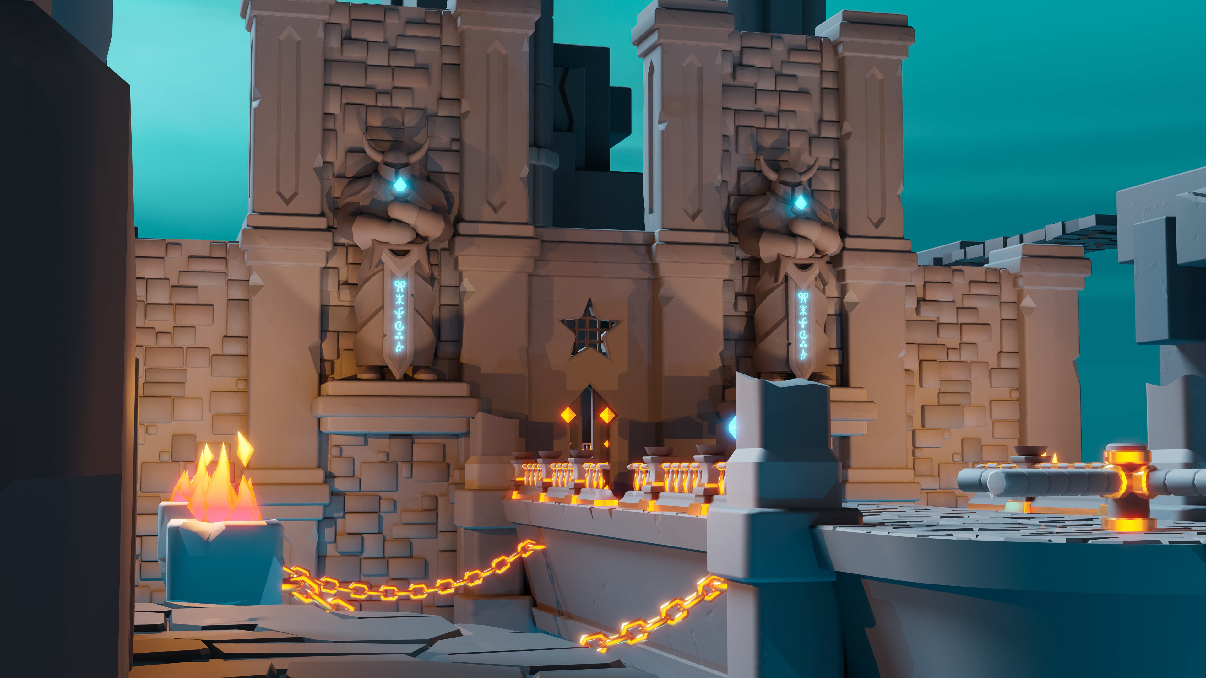 Platformer 8 Underworld Low-poly 3D model_29