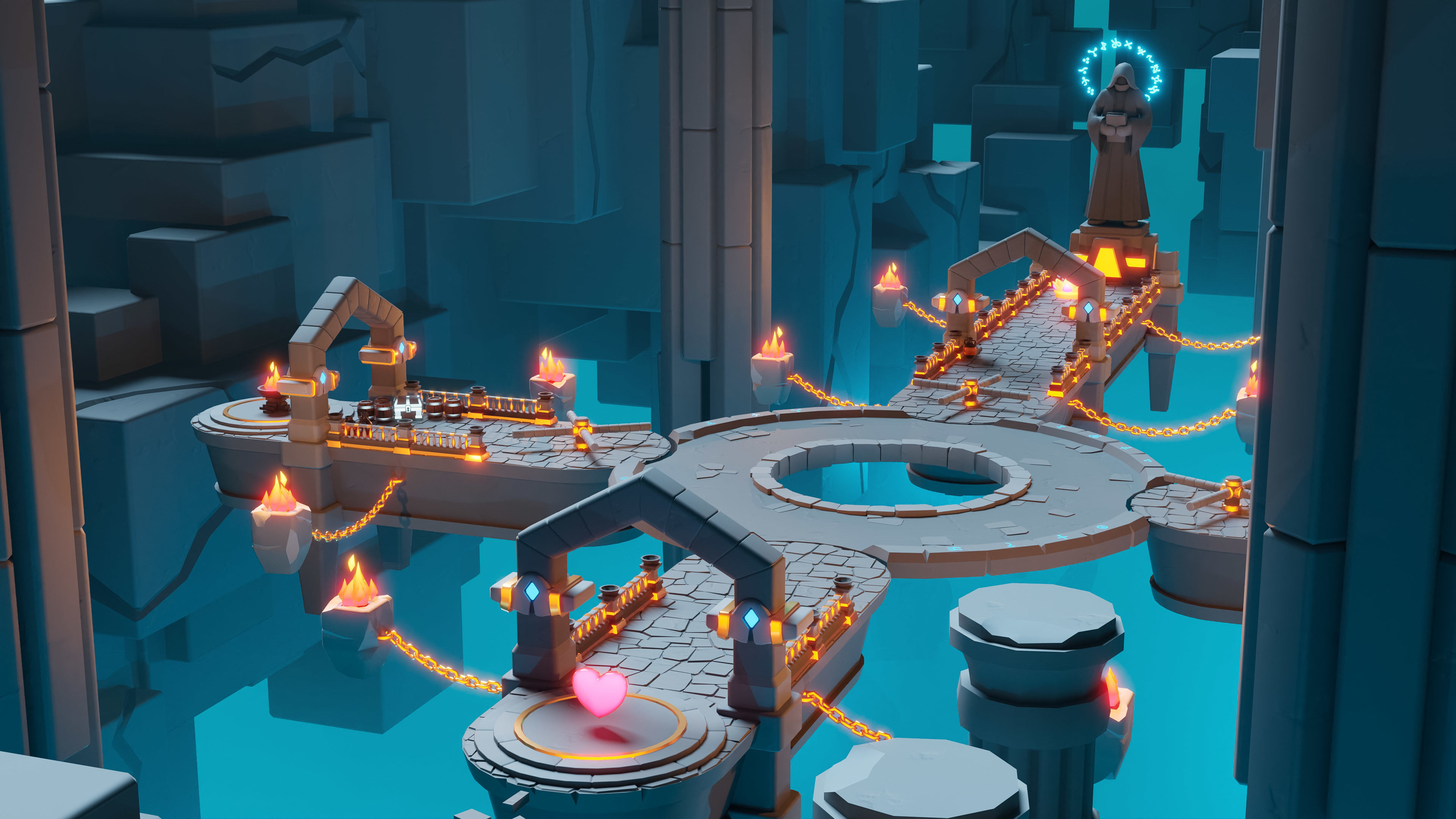 Platformer 8 Underworld Low-poly 3D model_5