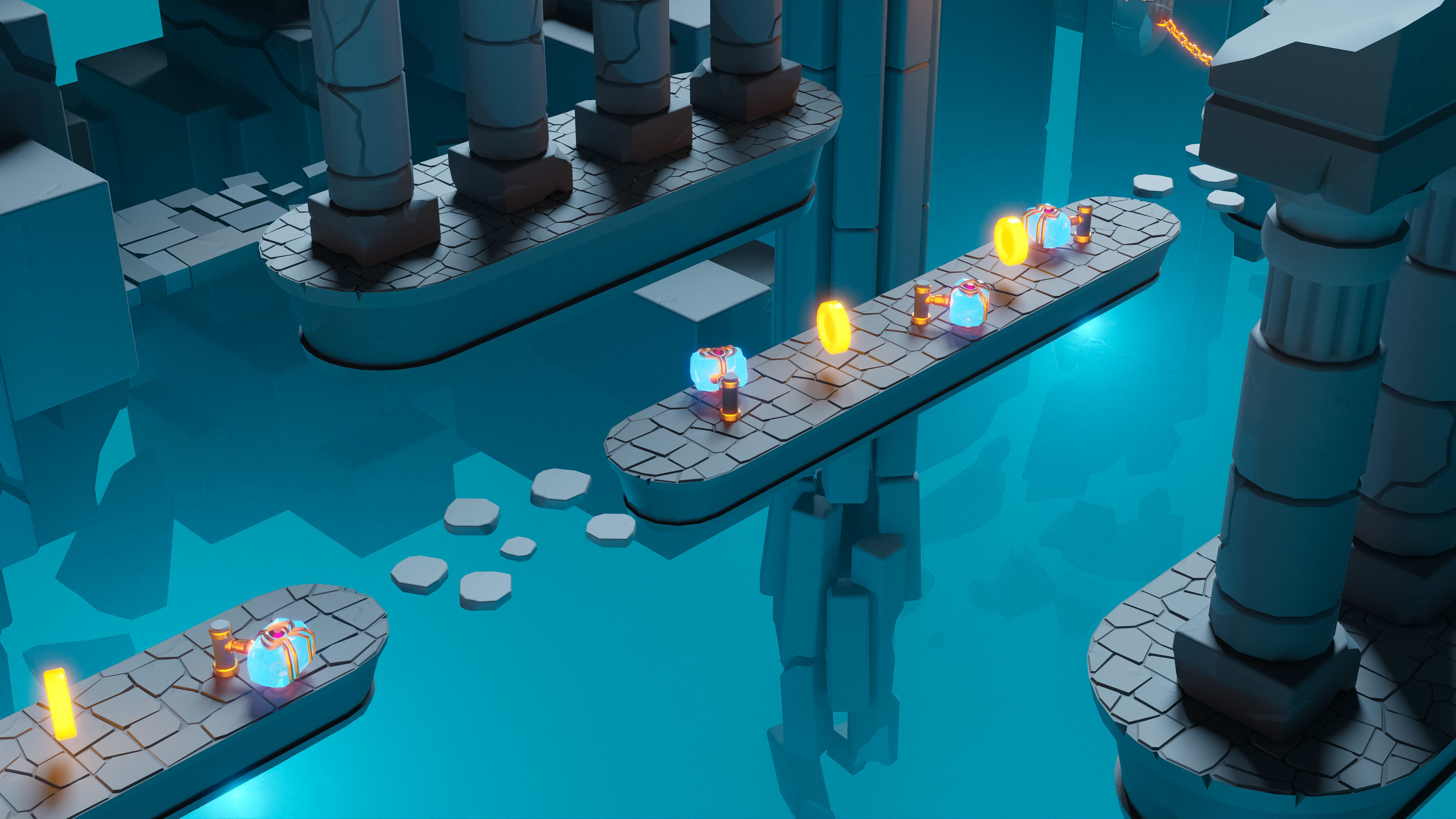 Platformer 8 Underworld Low-poly 3D model_16