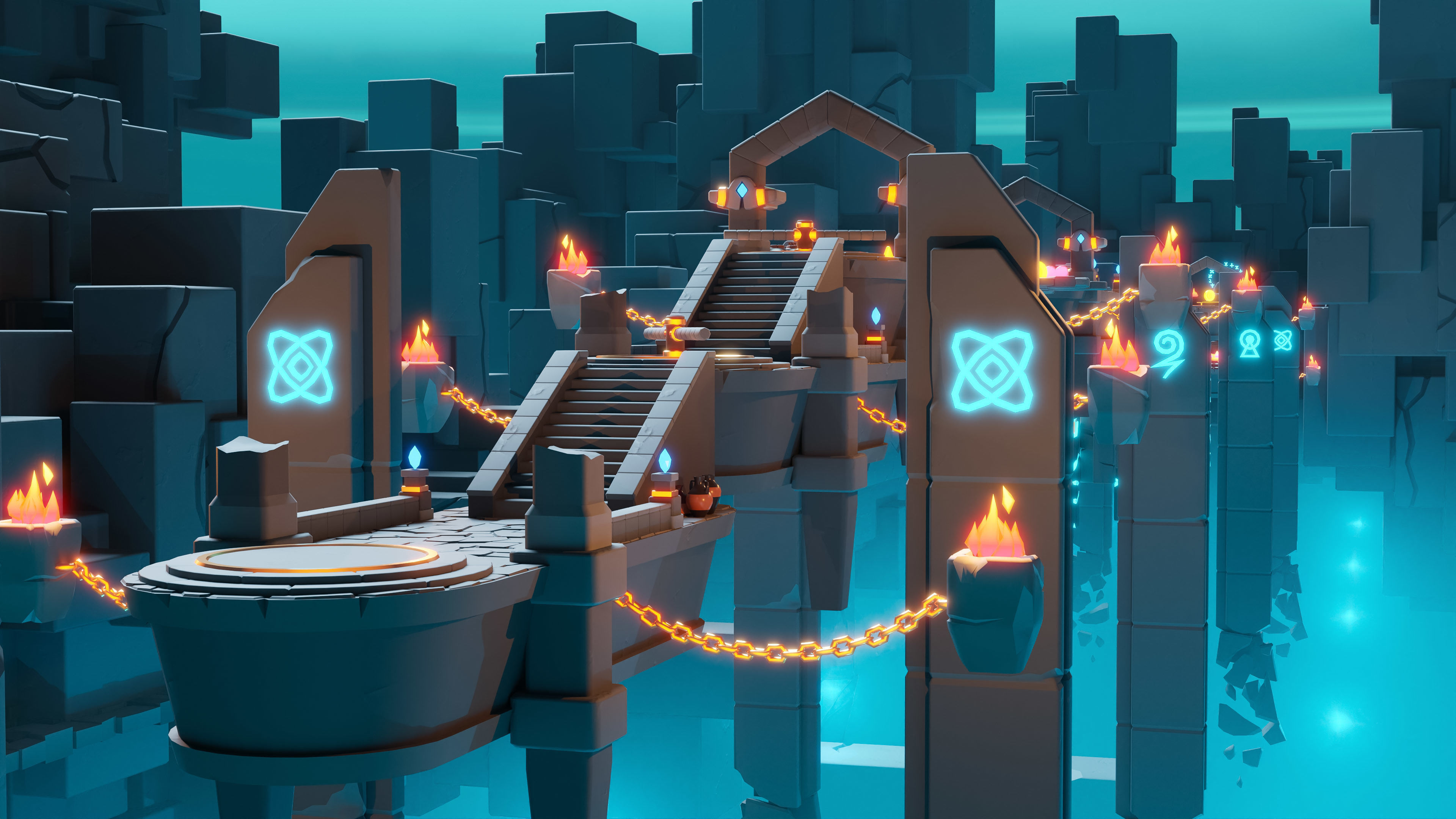 Platformer 8 Underworld Low-poly 3D model_9