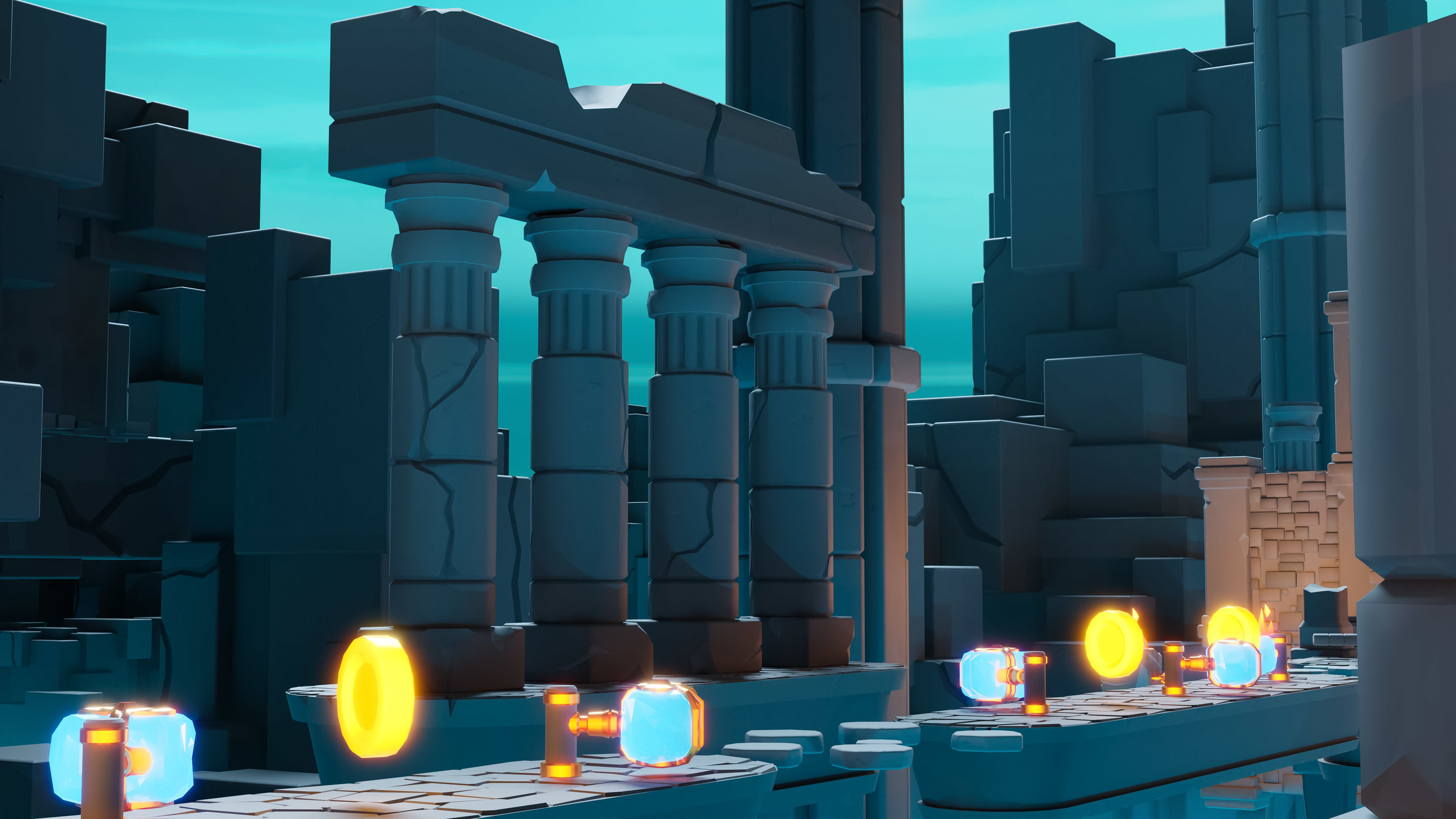 Platformer 8 Underworld Low-poly 3D model_28