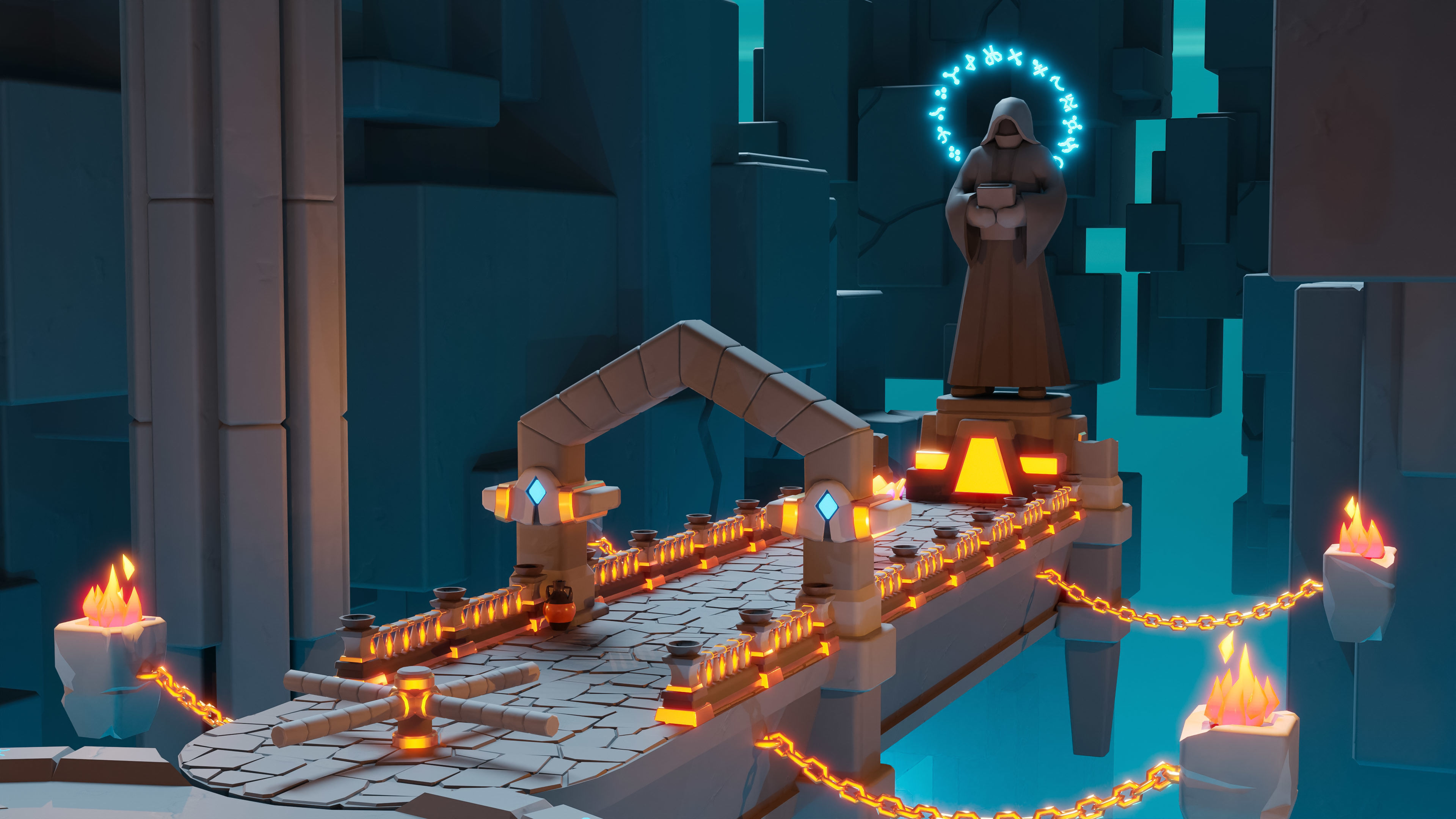 Platformer 8 Underworld Low-poly 3D model_6