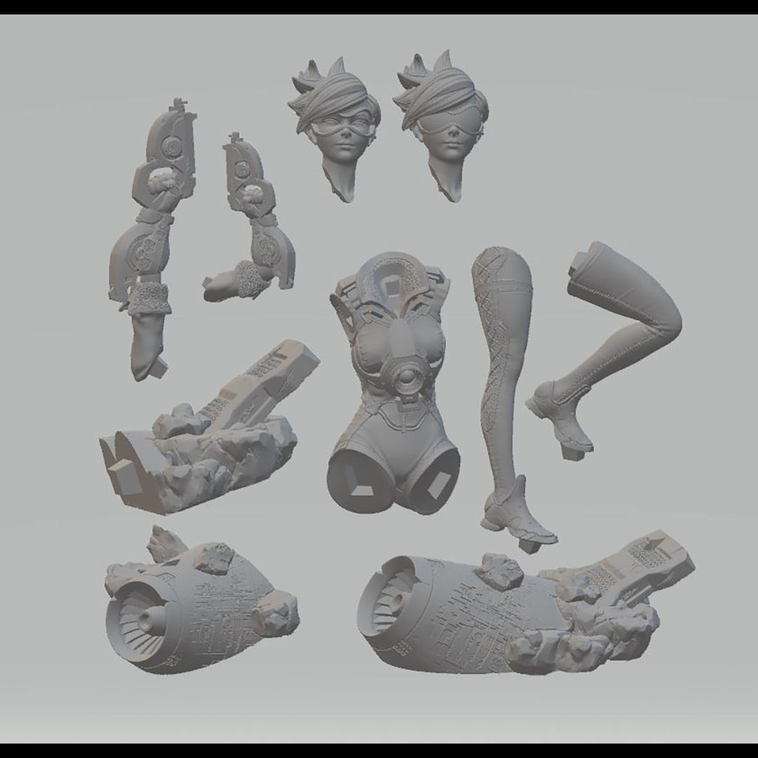 Tracer Overwatch 3D Figures Ready to Print 3D print model_8