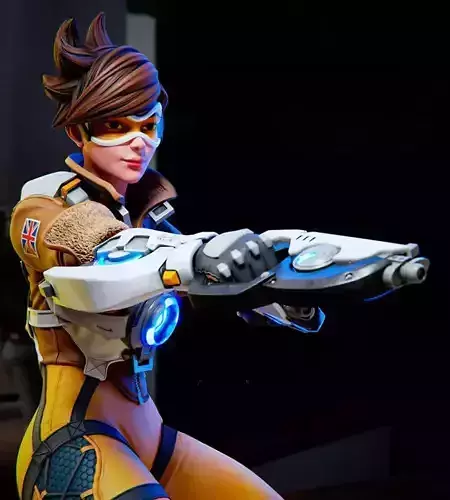 Tracer Overwatch 3D Figures Ready to Print 3D print model