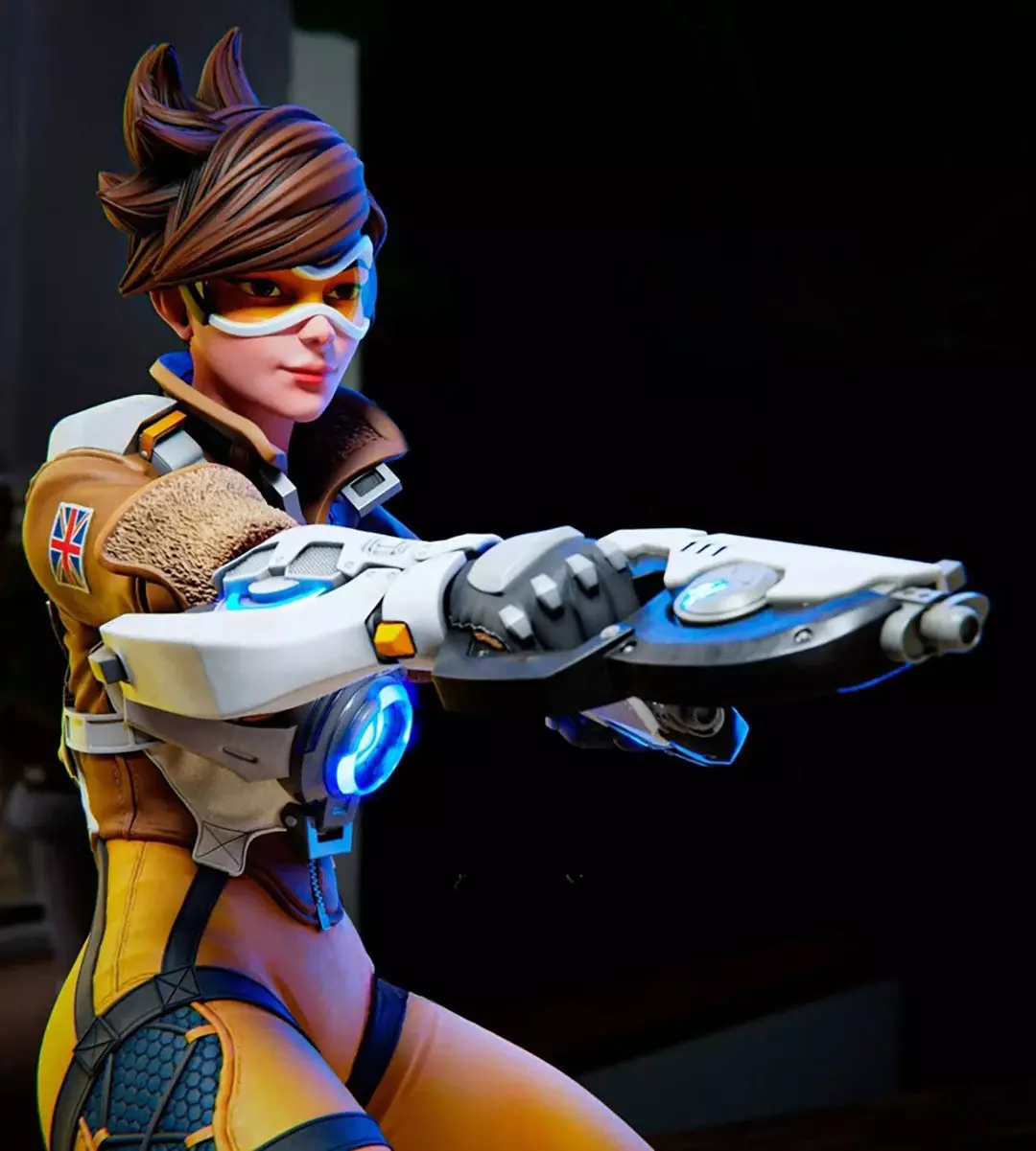 Tracer Overwatch 3D Figures Ready to Print 3D print model_0