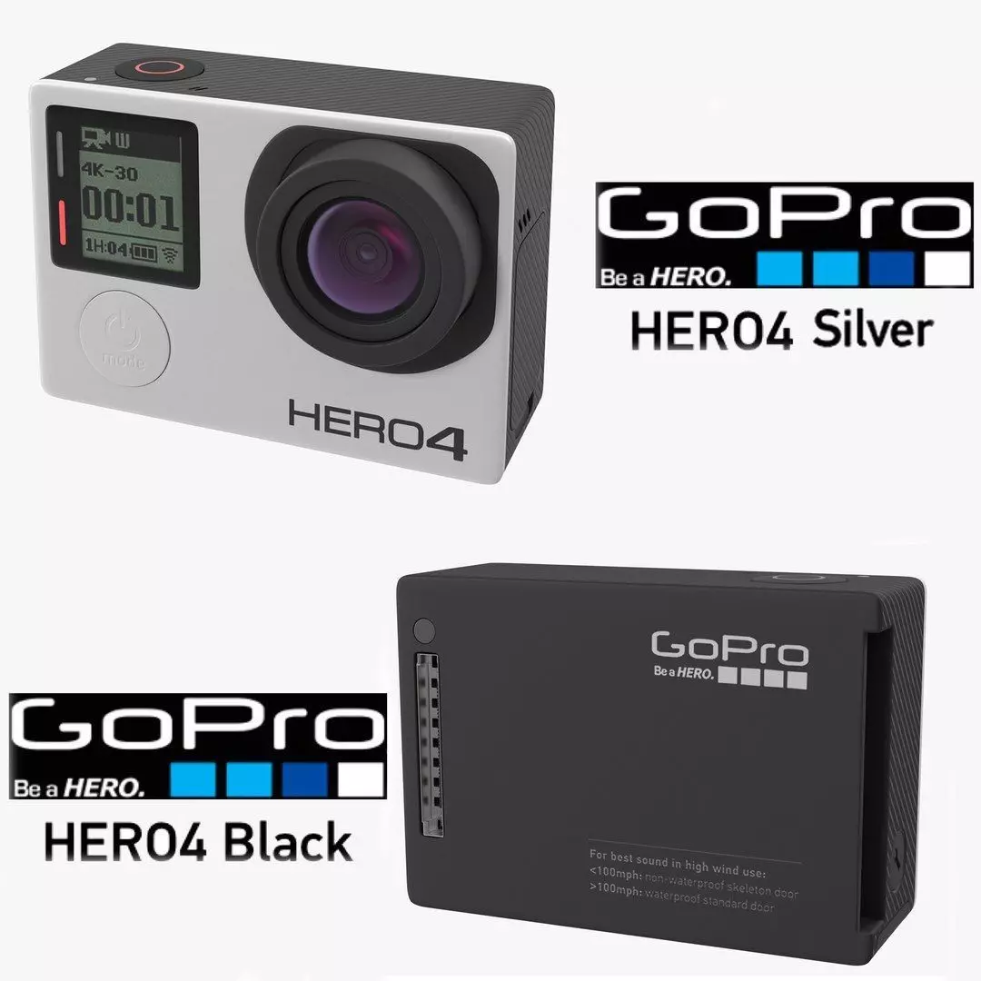 GoPro Hero 4 Collection 3D Model Pack
