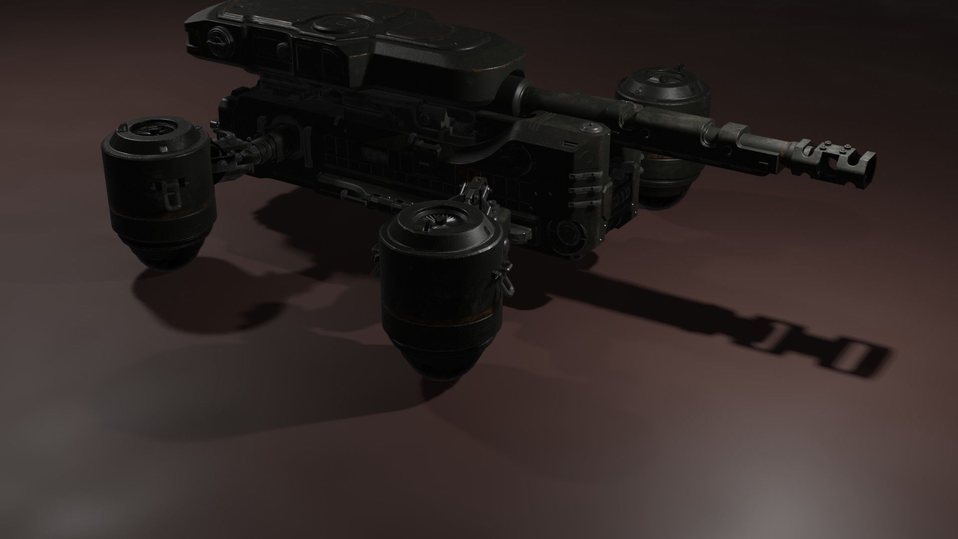 Army tank Low-poly 3D model_3