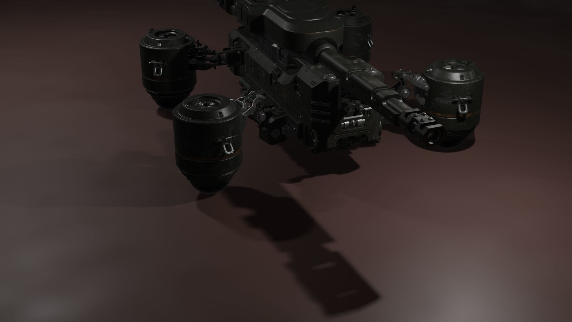 Army tank Low-poly 3D model_4