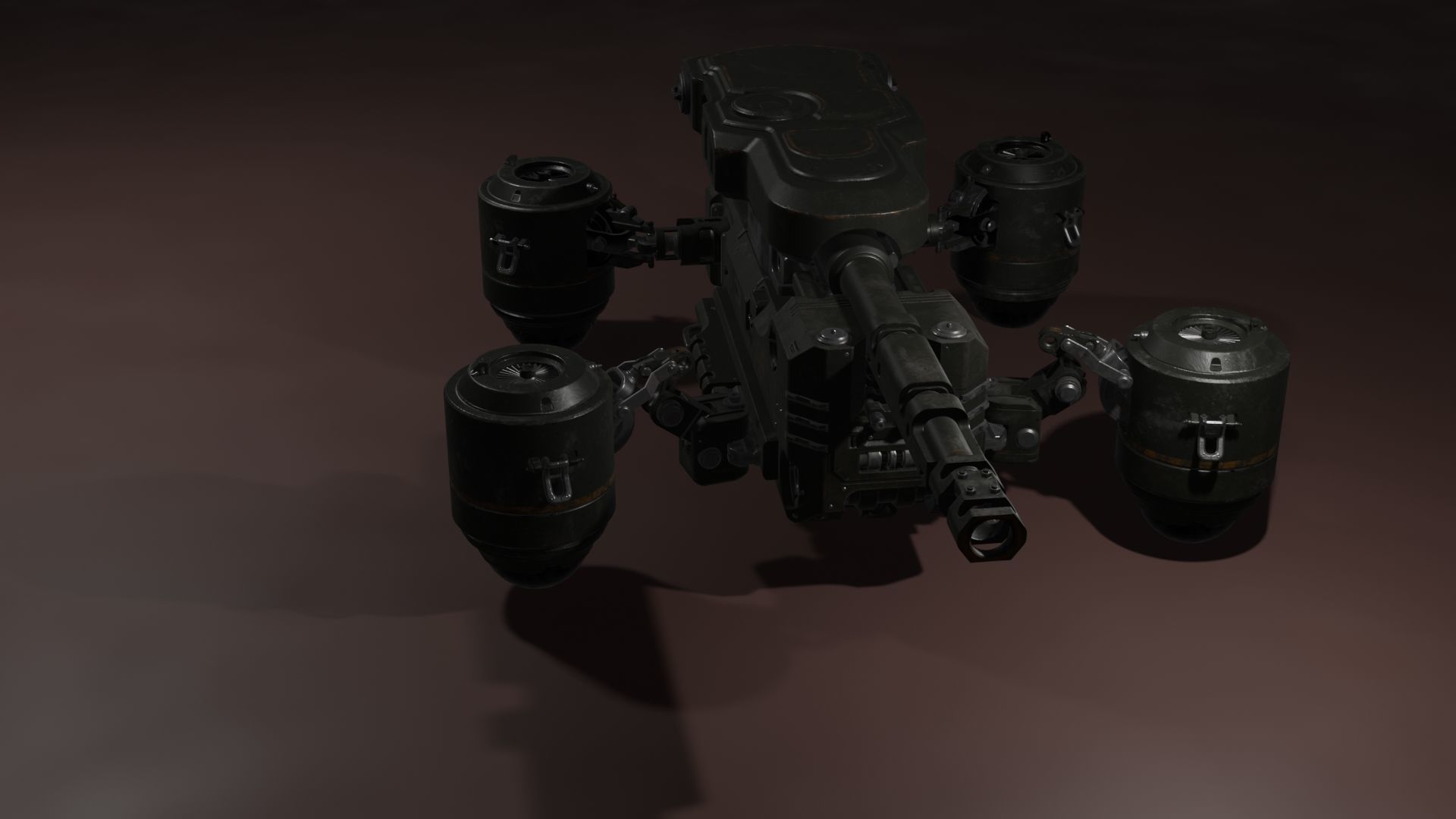 Army tank Low-poly 3D model_5