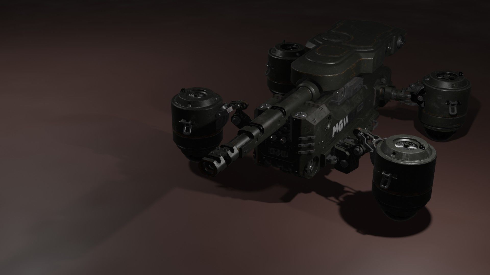 Army tank Low-poly 3D model_6