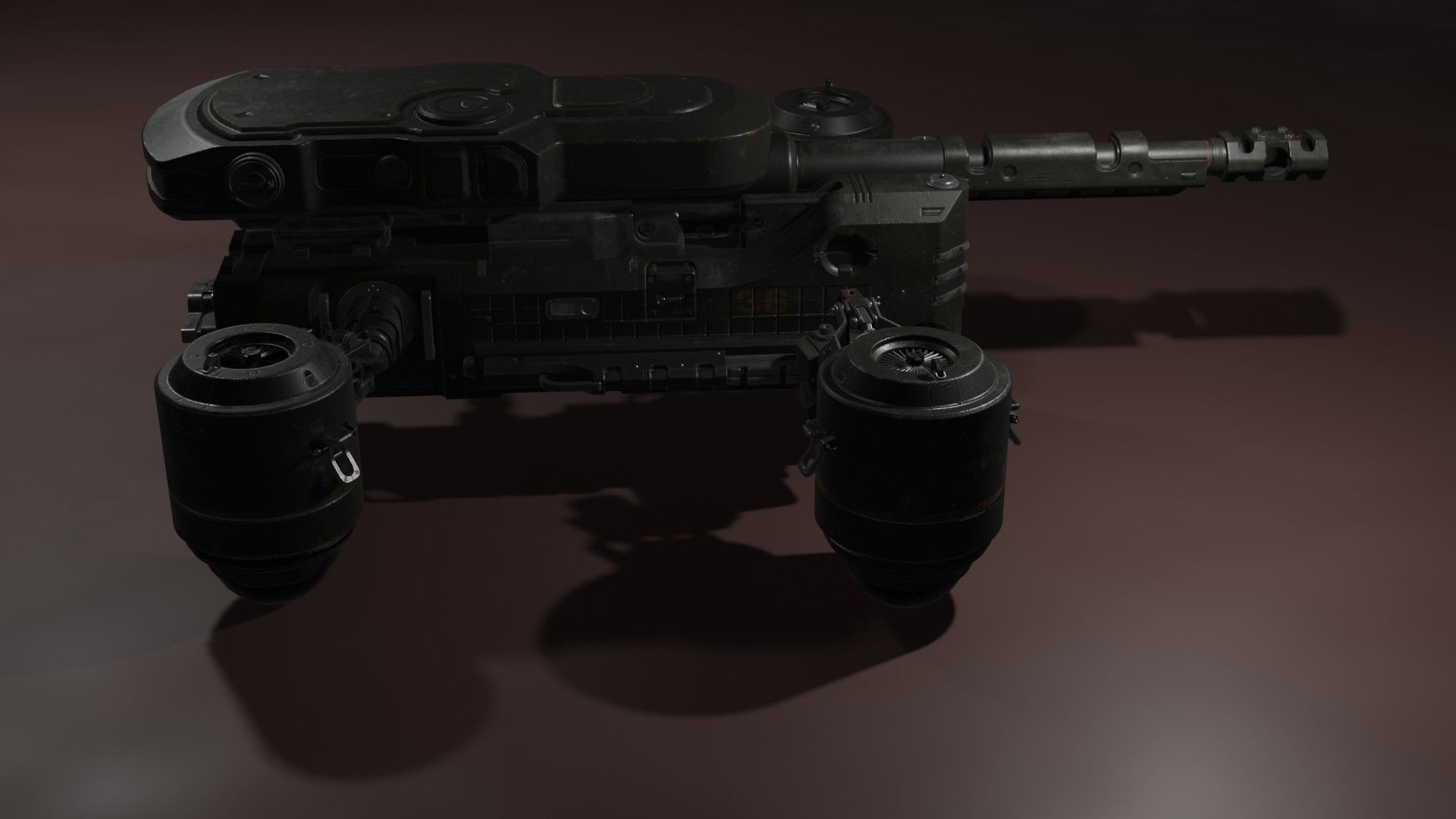 Army tank Low-poly 3D model_2