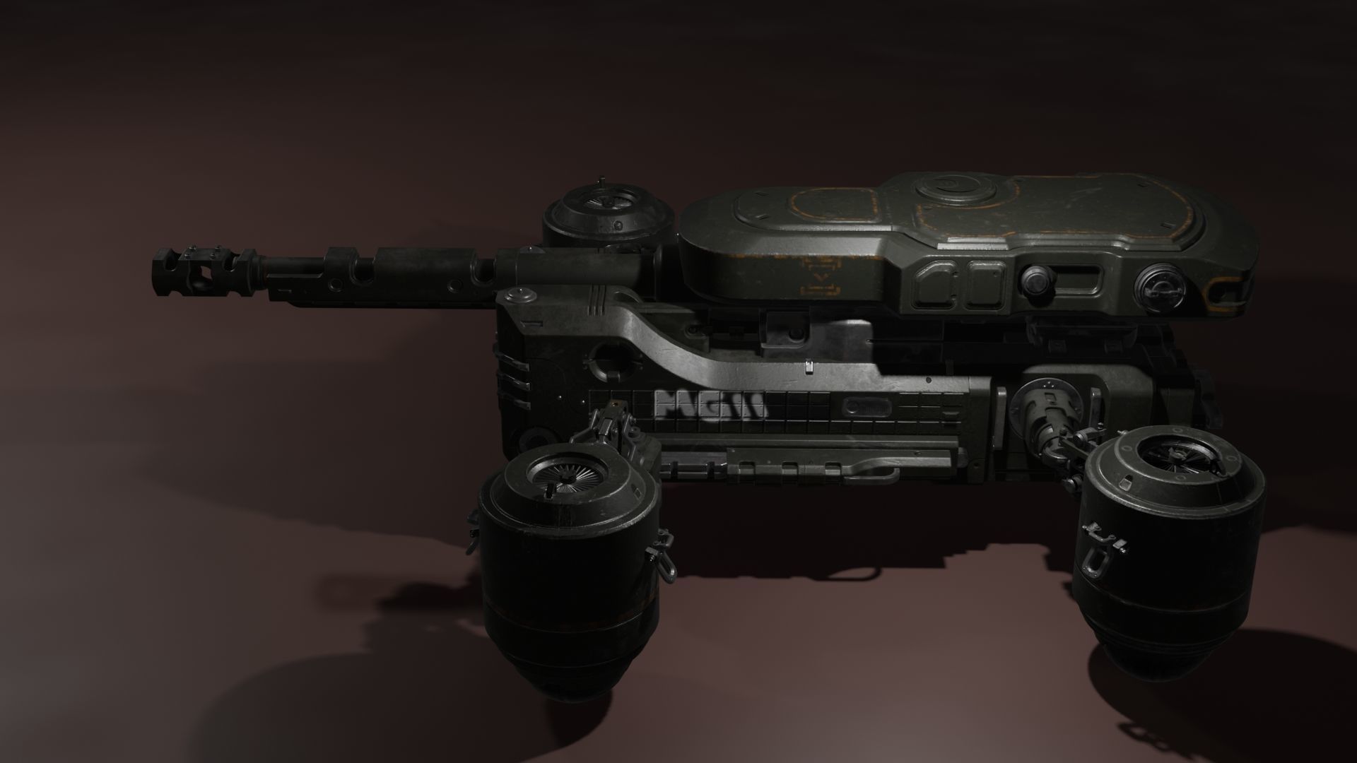 Army tank Low-poly 3D model_7