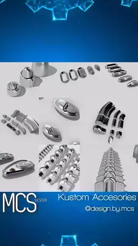 26 piece Kustom Body Accesories set 3D print model