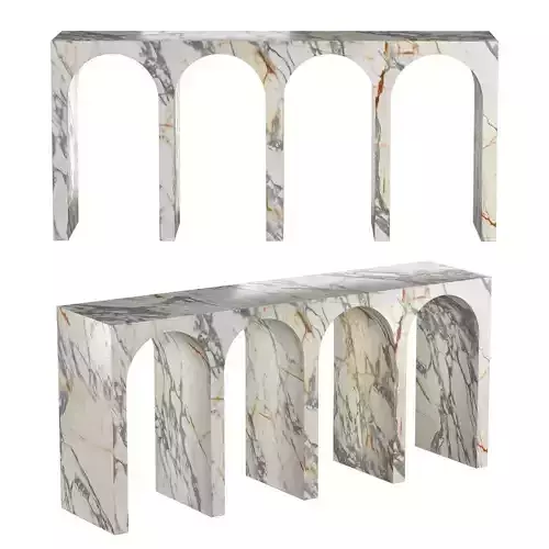 Pegasus Console Table - Violetta Calacatta 3D model