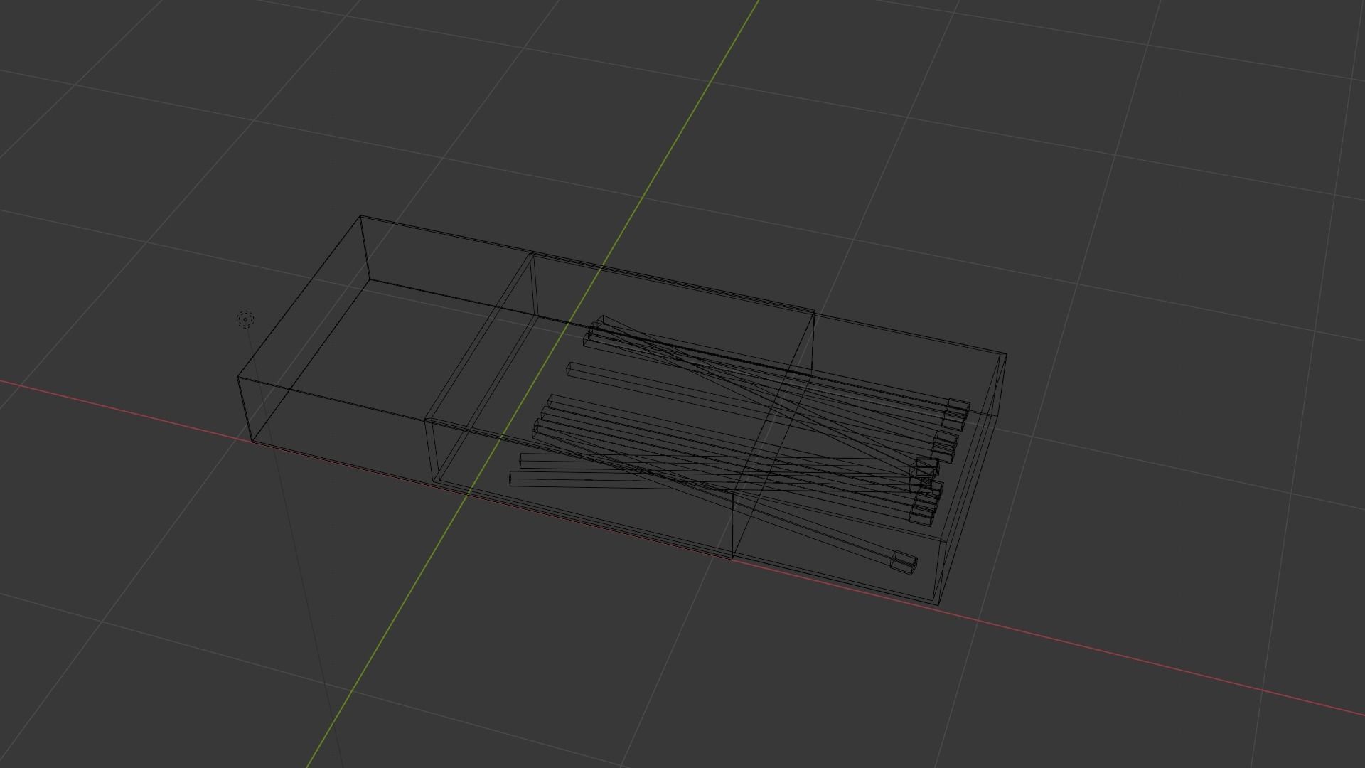 Matchbox and matches low poly Low-poly 3D model_2