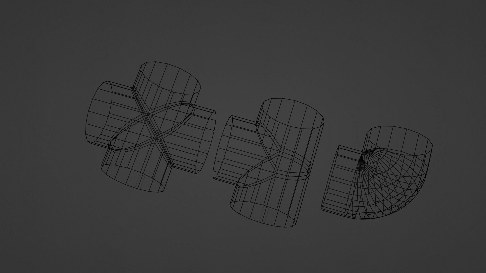 Pipe Joints Set 3D model_8