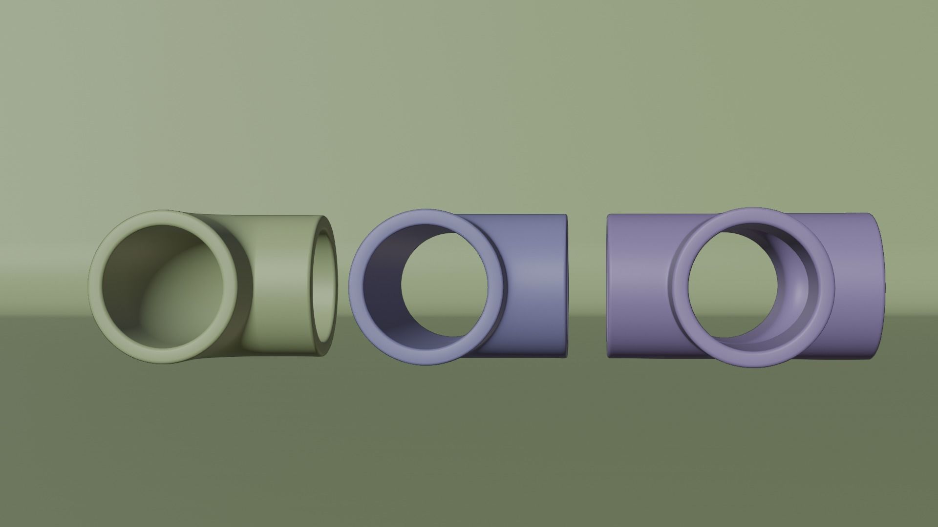 Pipe Joints Set 3D model_6