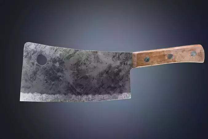 Butcher Knife PBR Game Ready Low-poly 3D model