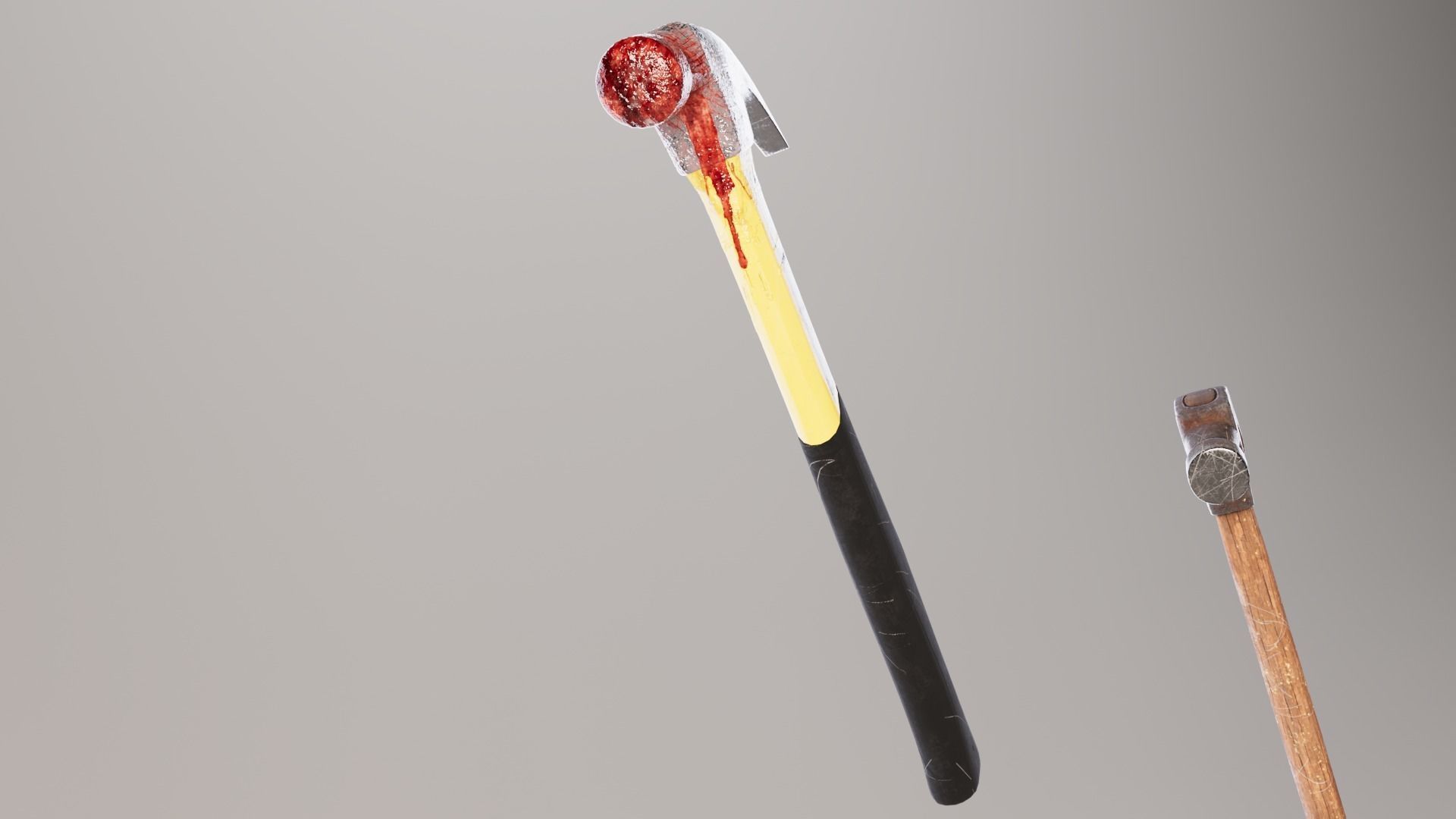 Hammer Weapon Collection Low-poly 3D model_5