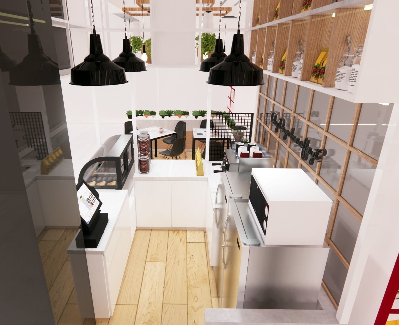 Small Coffee Shop Within Shopping Mall 3D model_4