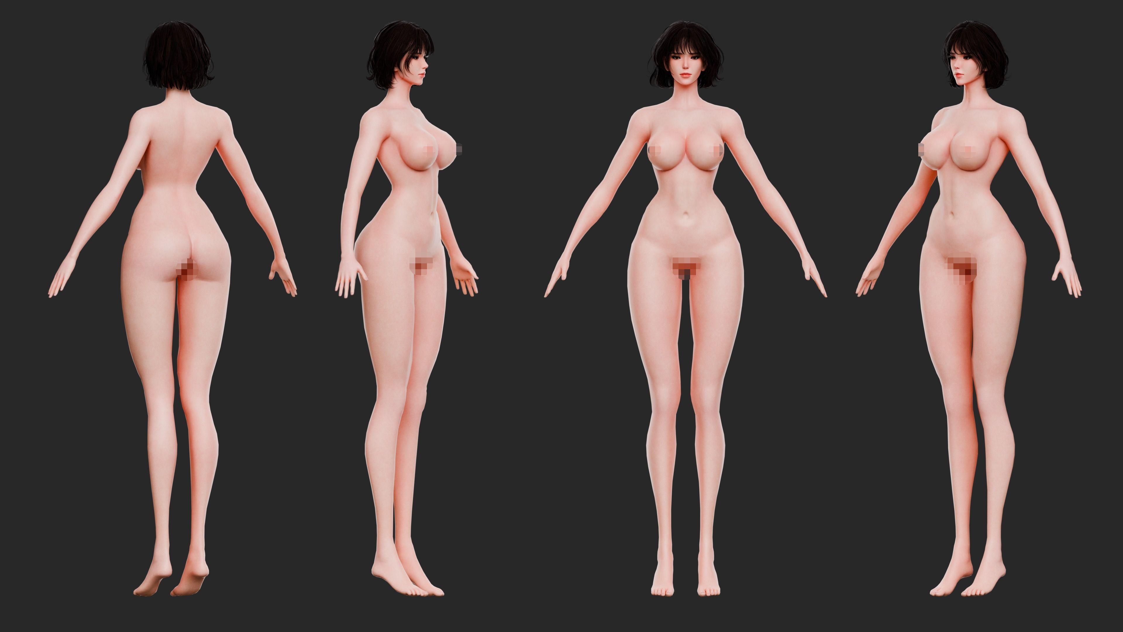 Cyberpunk Female Zhora  Low-poly 3D model_11