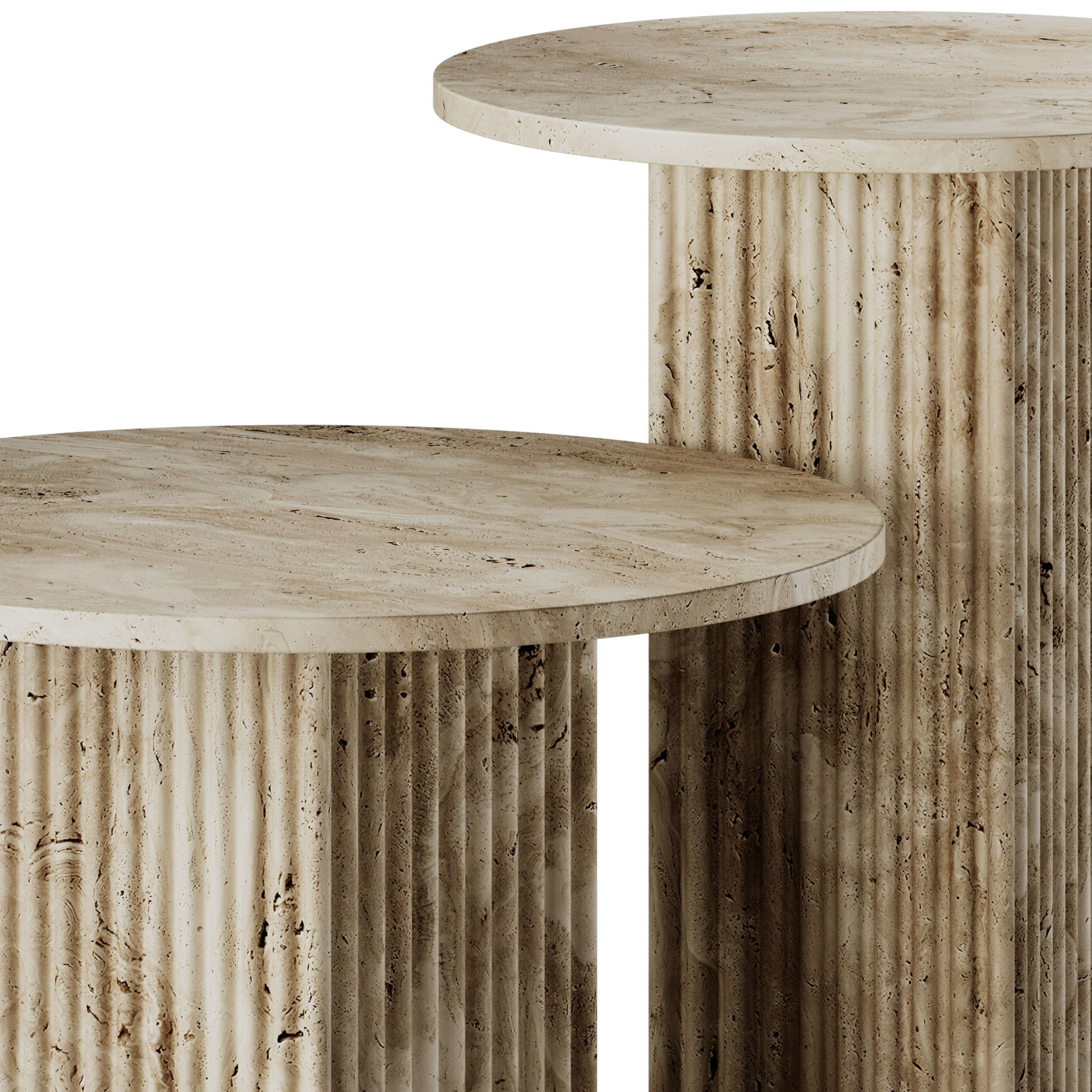 NORR11 Soho Travertine Coffee Table 3D model_2