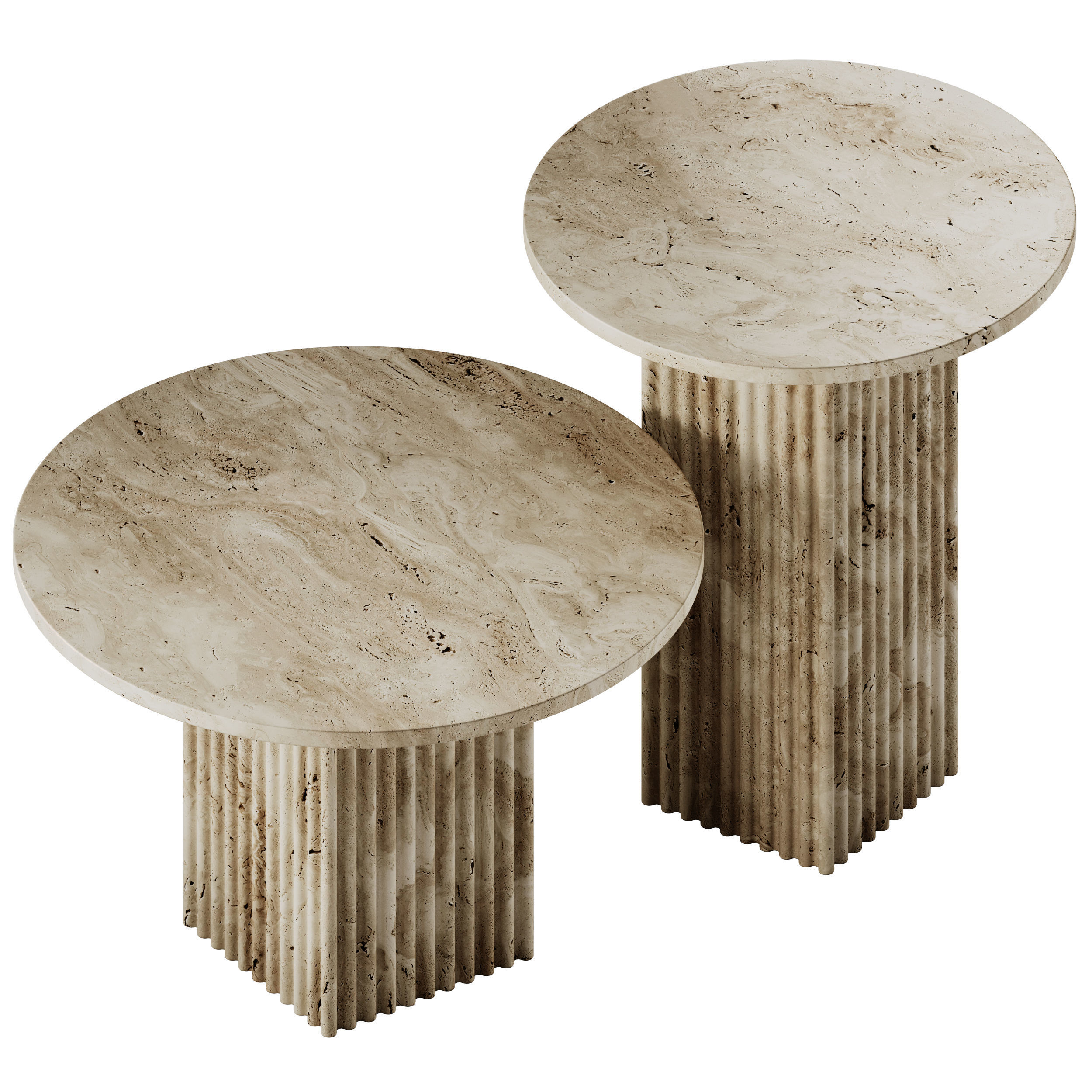 NORR11 Soho Travertine Coffee Table 3D model_1