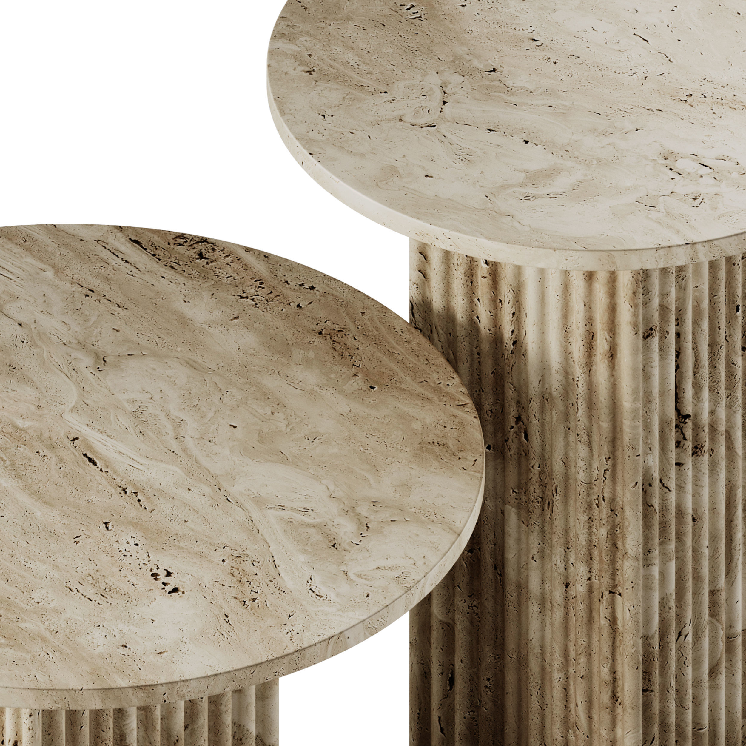 NORR11 Soho Travertine Coffee Table 3D model_3