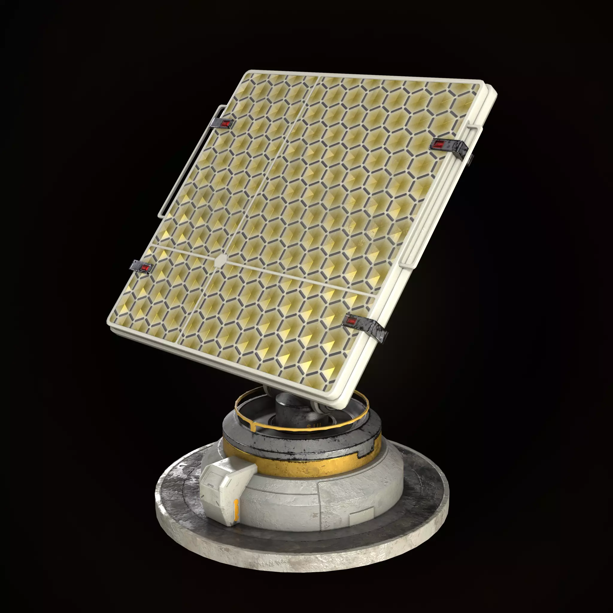 Solar panel Sci-fi Low-Poly Low-poly 3D model_0