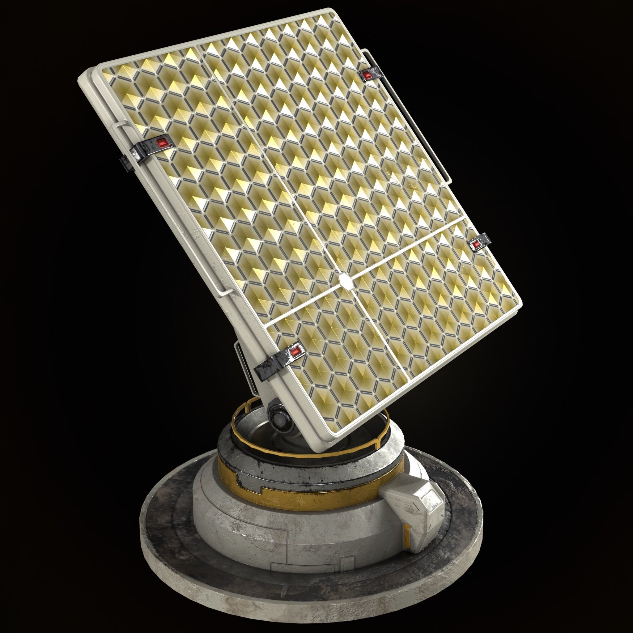 Solar panel Sci-fi Low-Poly Low-poly 3D model_2