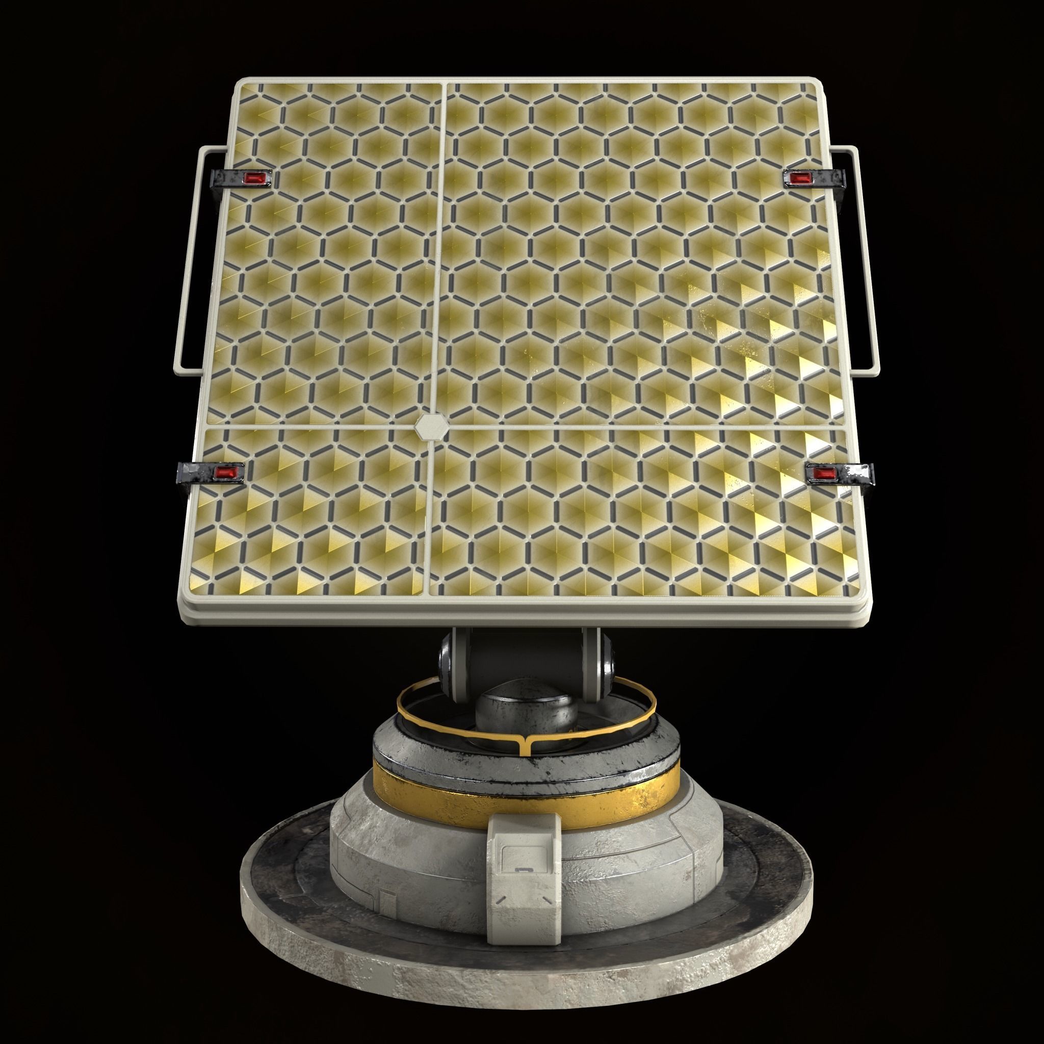 Solar panel Sci-fi Low-Poly Low-poly 3D model_3