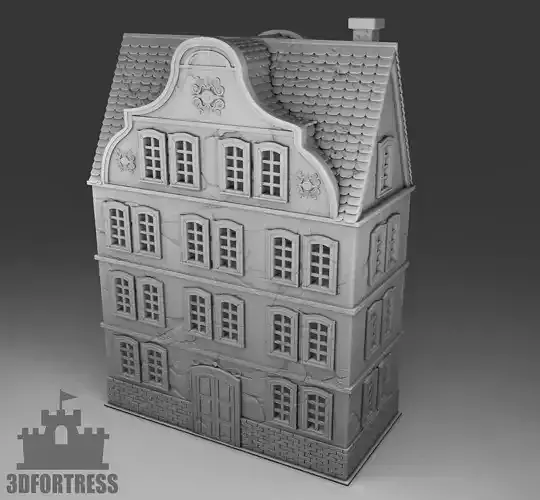  Four-story building 3D print model