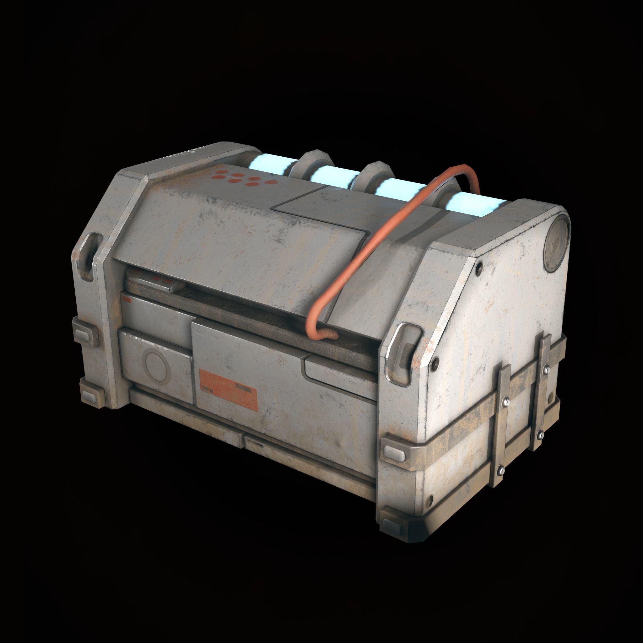 Power plant sci-fi Low-Poly Low-poly 3D model_2