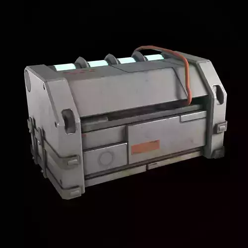 Power plant sci-fi Low-Poly Low-poly 3D model