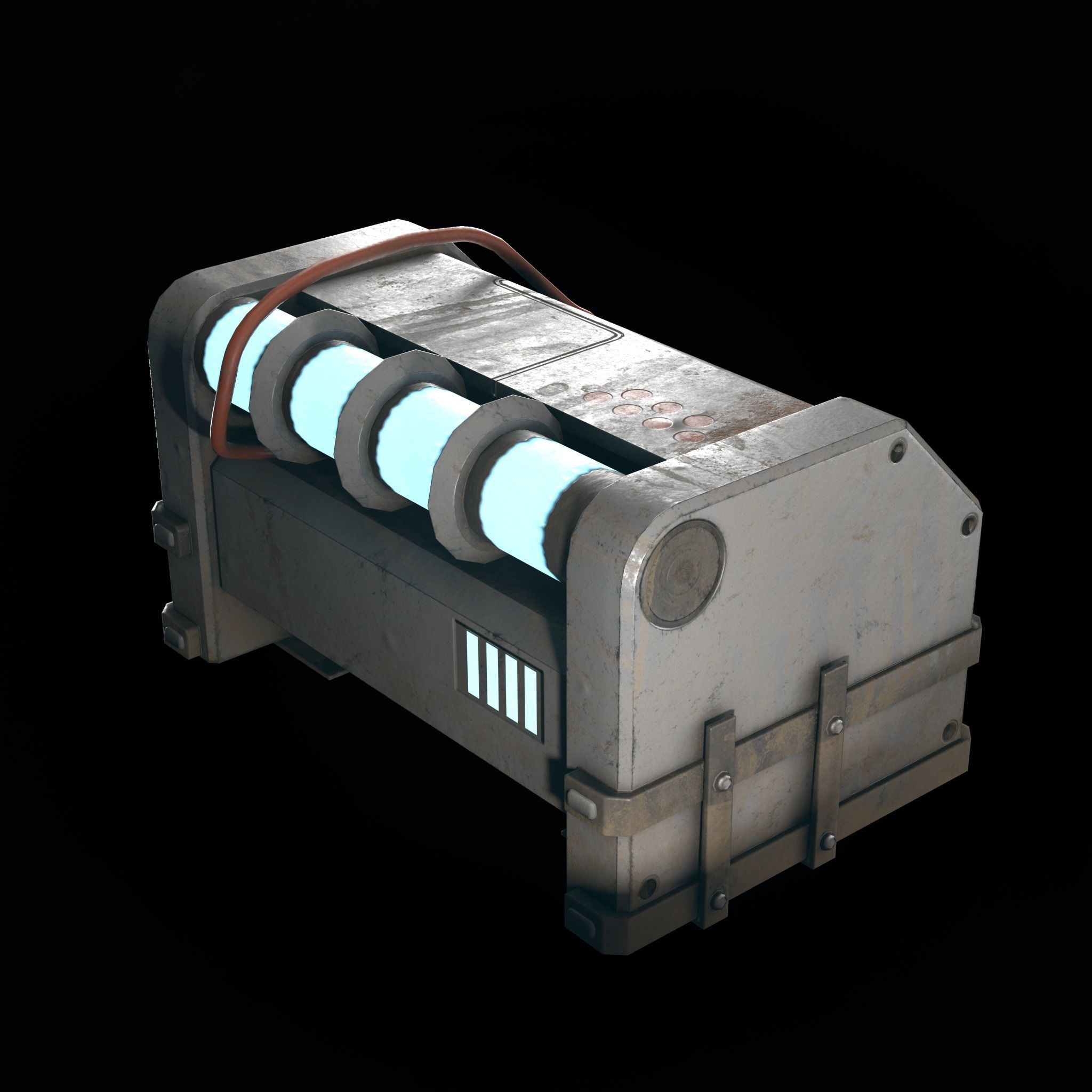 Power plant sci-fi Low-Poly Low-poly 3D model_3