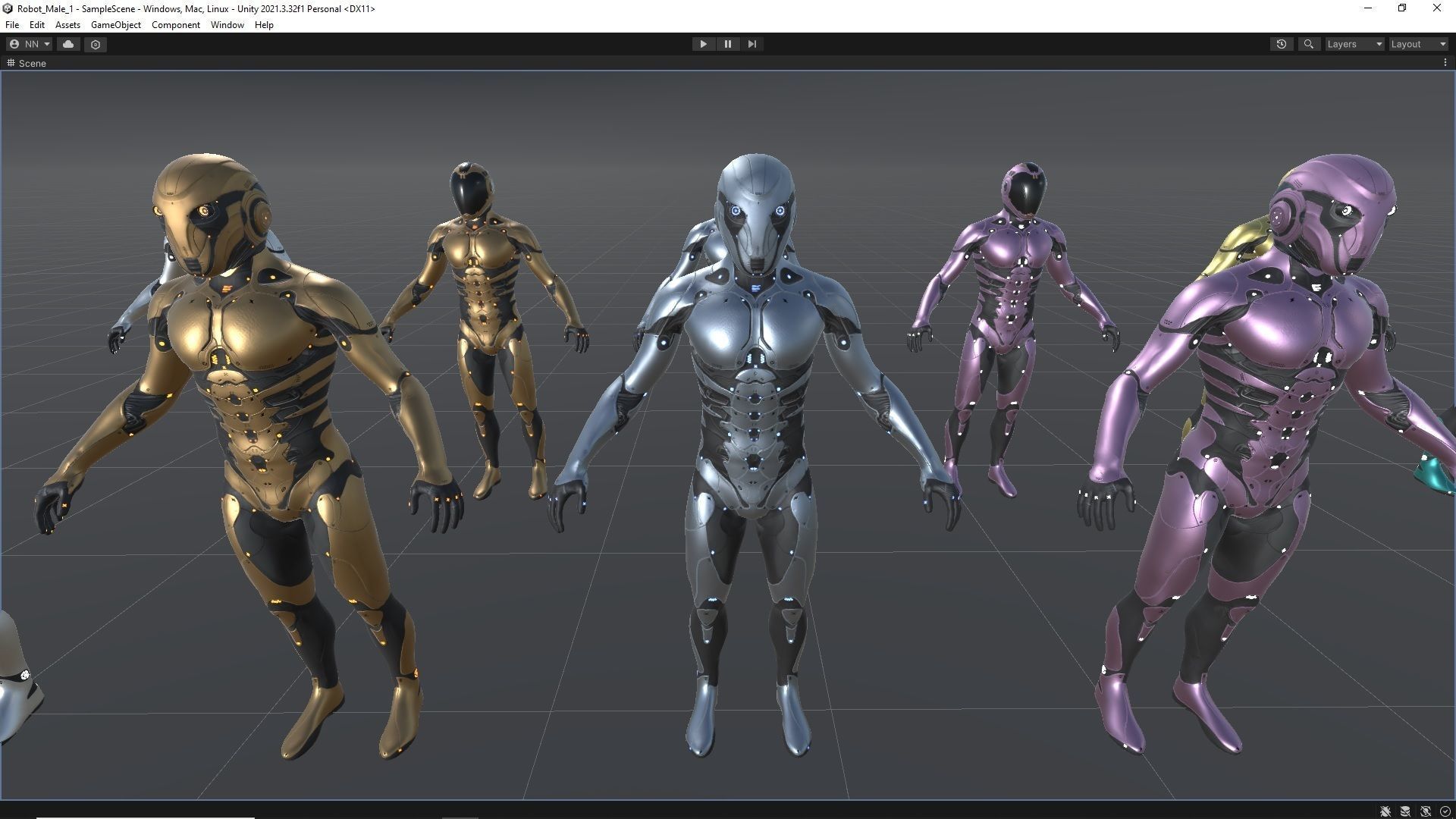 Robot Male 1 Low-poly 3D model_15