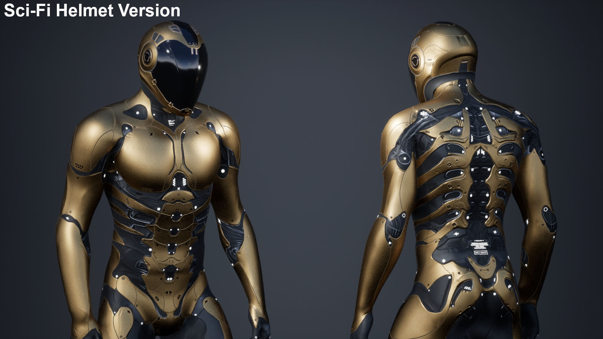 Robot Male 1 Low-poly 3D model_2