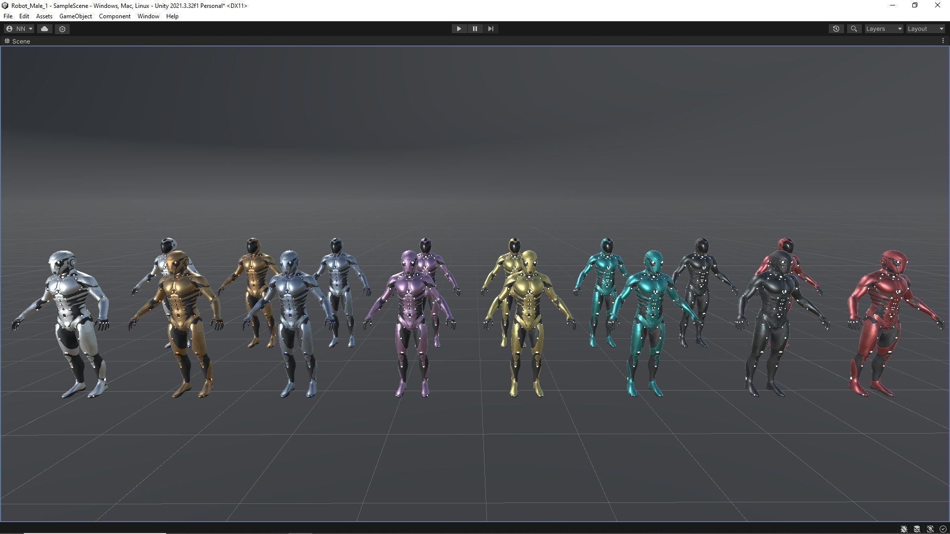 Robot Male 1 Low-poly 3D model_16