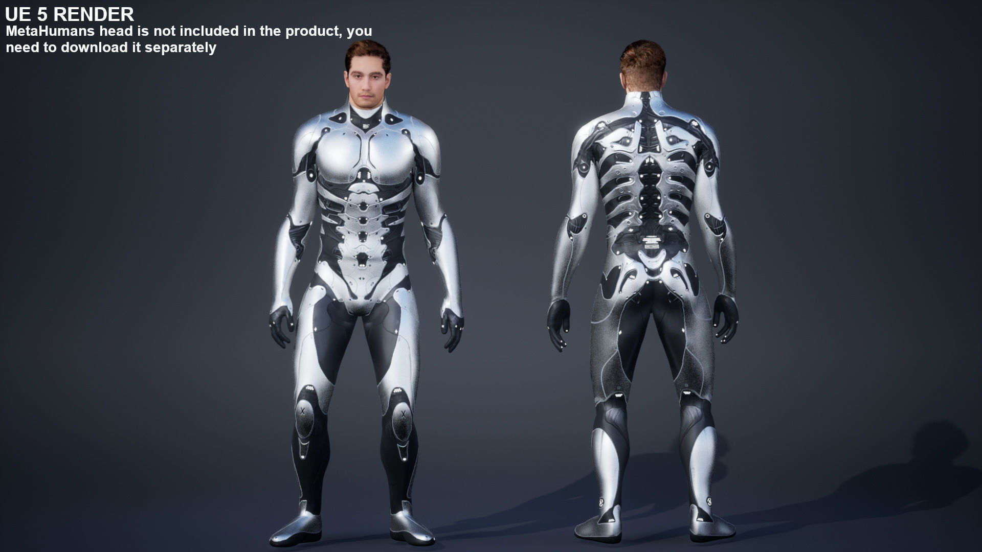 Robot Male 1 Low-poly 3D model_9