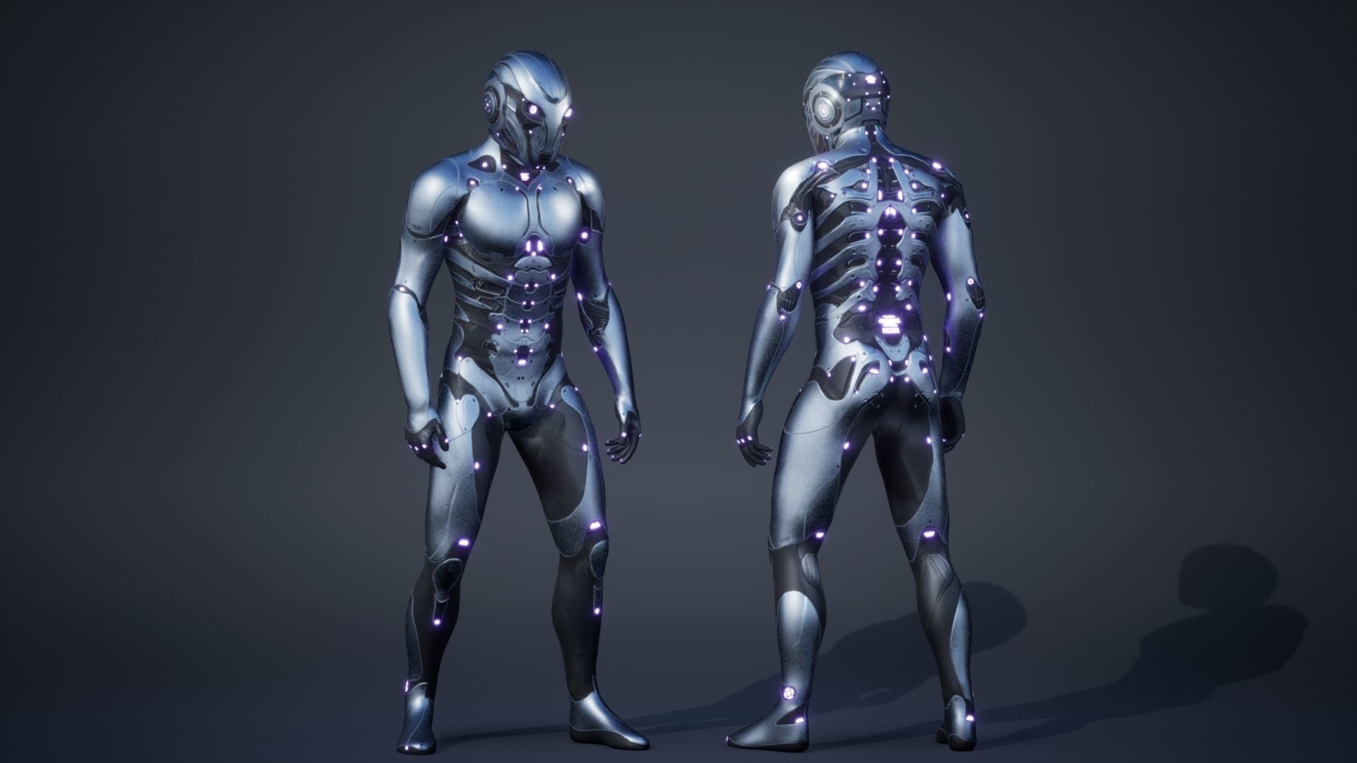 Robot Male 1 Low-poly 3D model_21