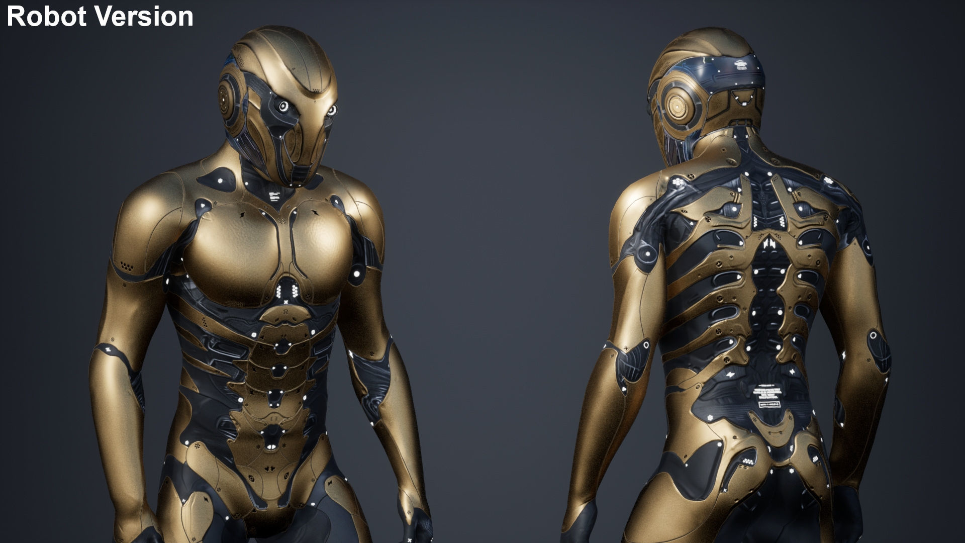 Robot Male 1 Low-poly 3D model_3