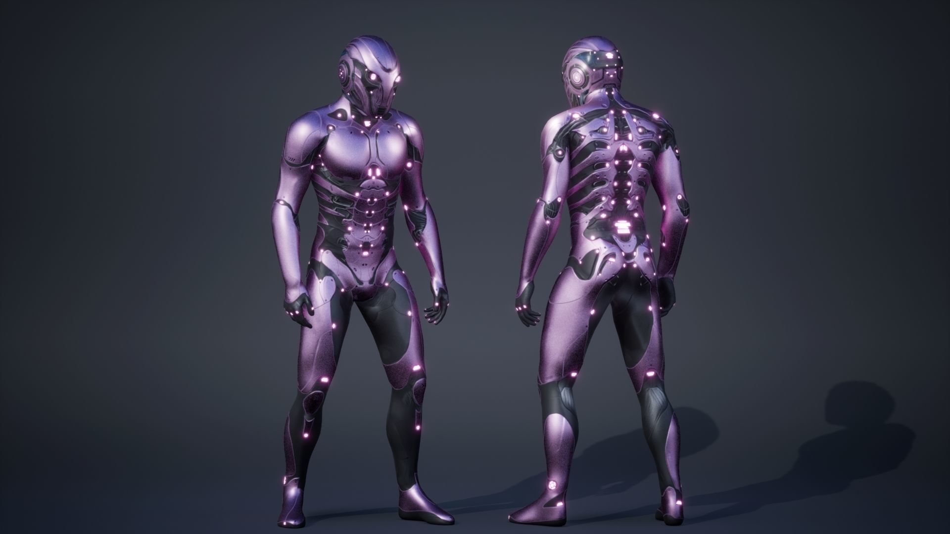 Robot Male 1 Low-poly 3D model_20