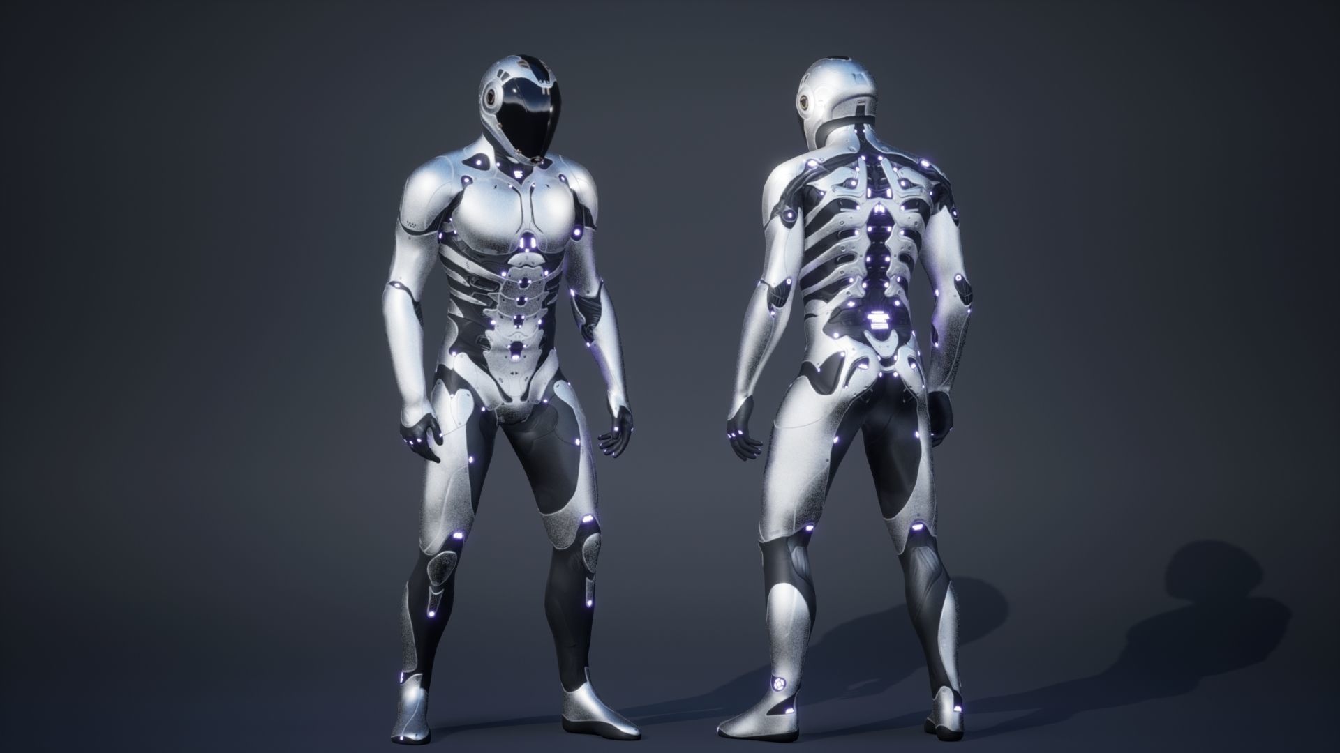 Robot Male 1 Low-poly 3D model_19