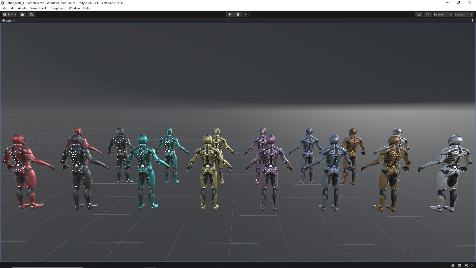 Robot Male 1 Low-poly 3D model_17