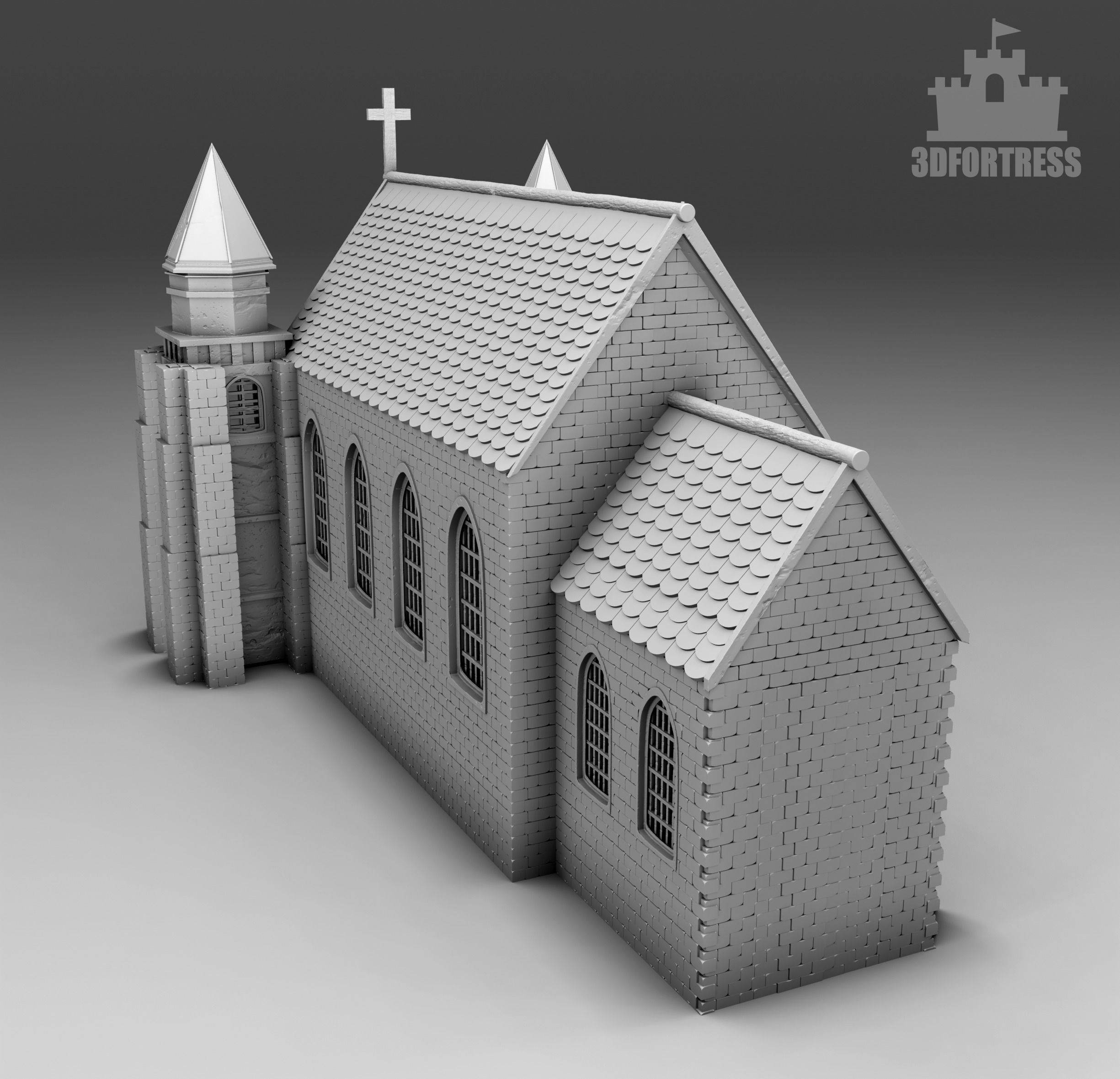  Church 3D print model_2
